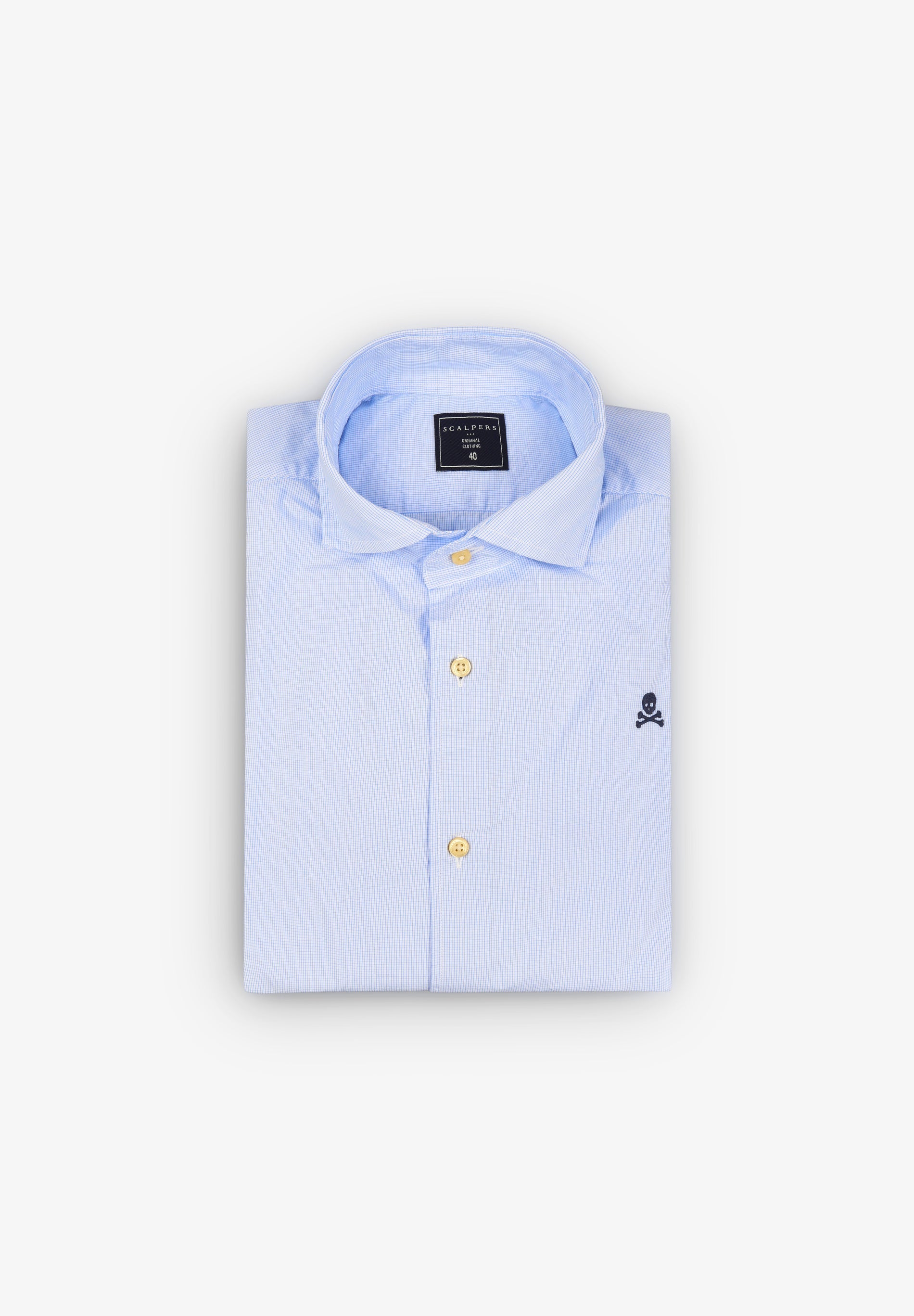 CAMISA CLÁSSICA XADREZ COM SKULL EM CONTRASTE