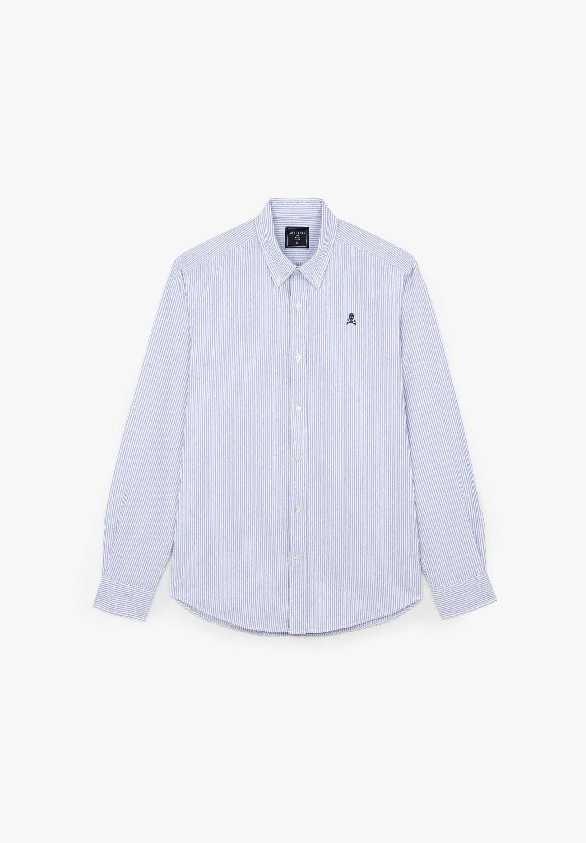 CAMISA OXFORD COM SKULL EM CONTRASTE