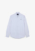 CAMISA OXFORD COM SKULL EM CONTRASTE