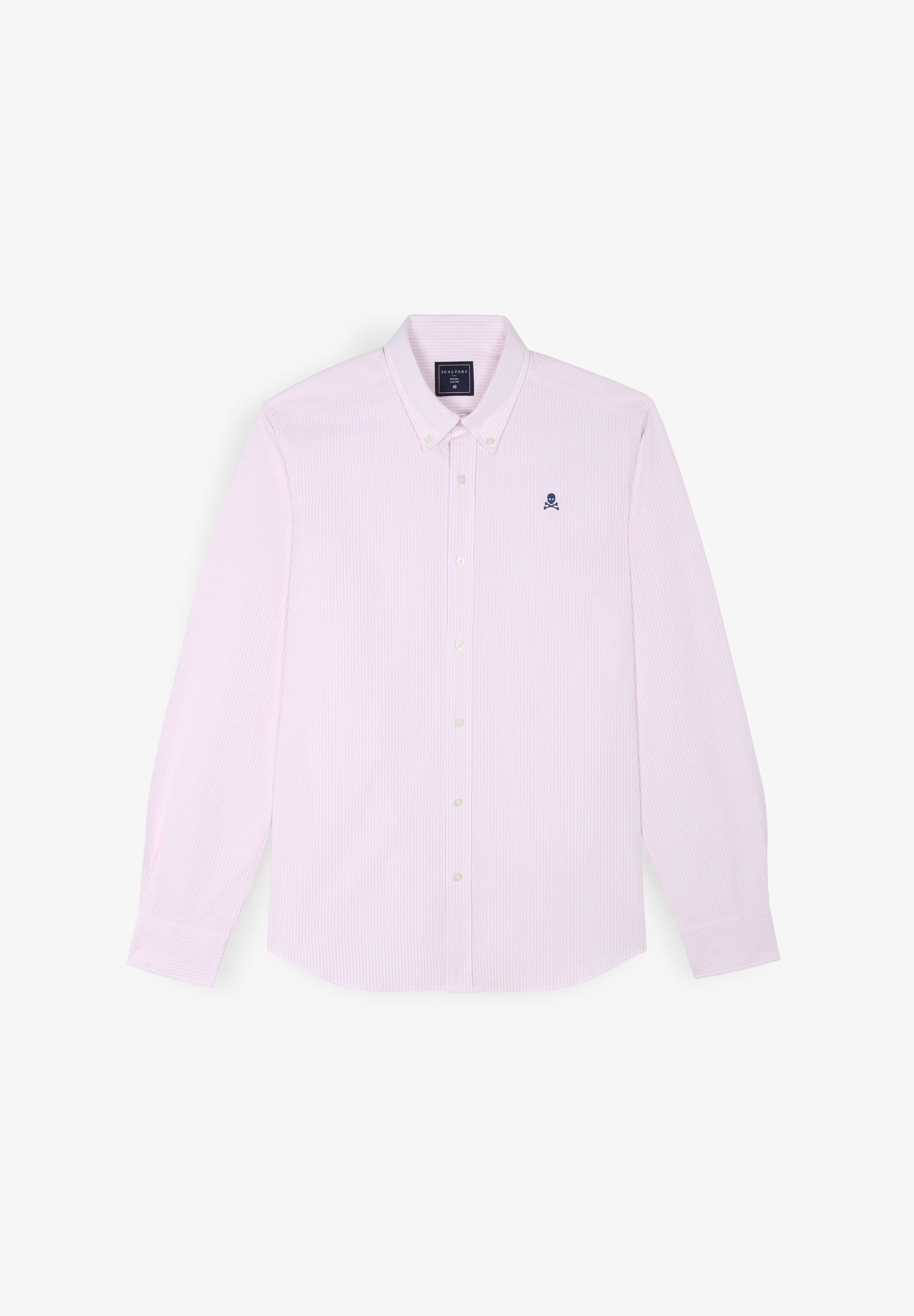 CAMISA OXFORD COM SKULL EM CONTRASTE