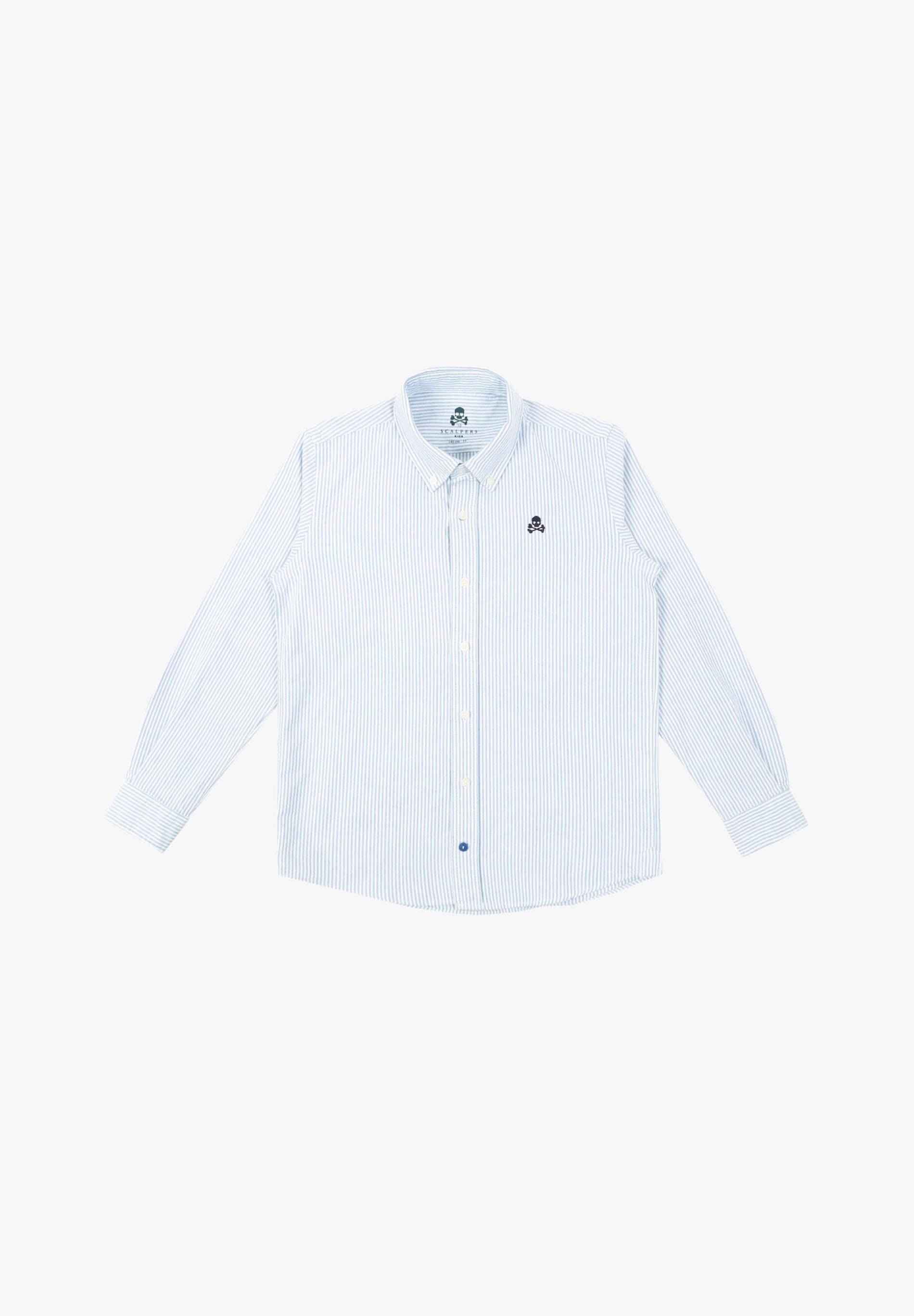 CAMISA DE RISCAS COM LOGO A CONTRASTAR