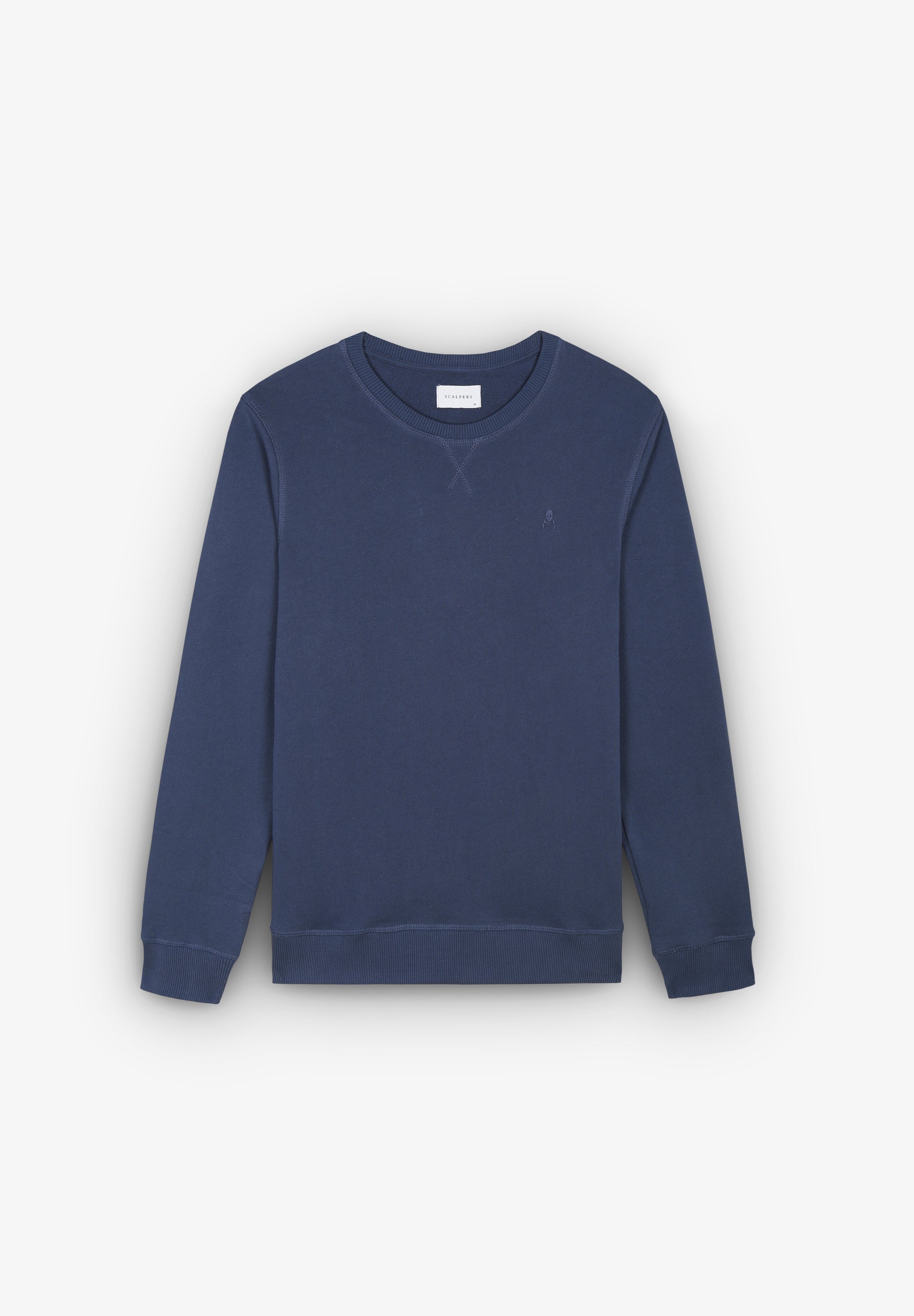 SWEATSHIRT BÁSICA BORDADA EM CONTRASTE