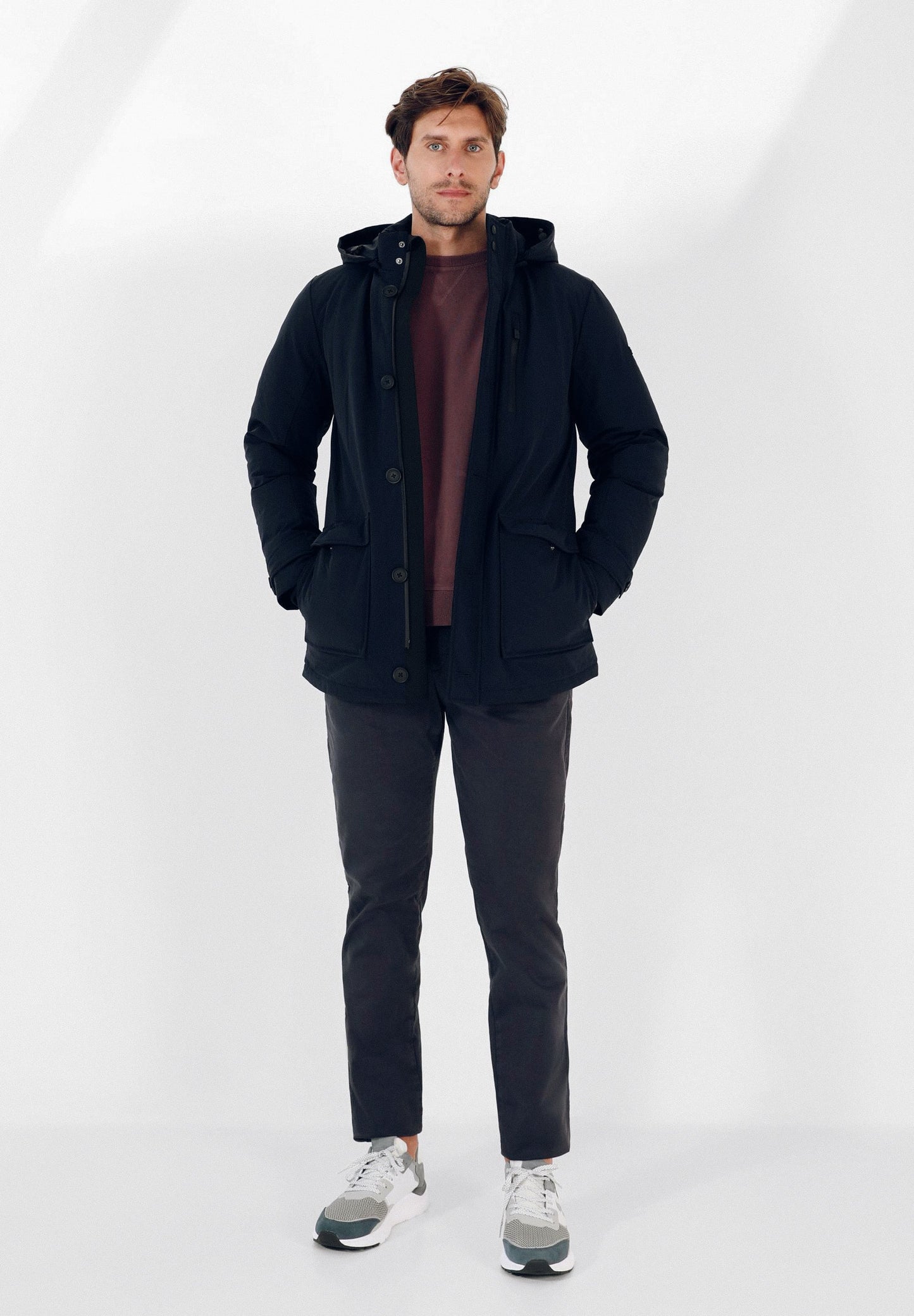 PARKA ACOLCHOADA COM BOTÕES