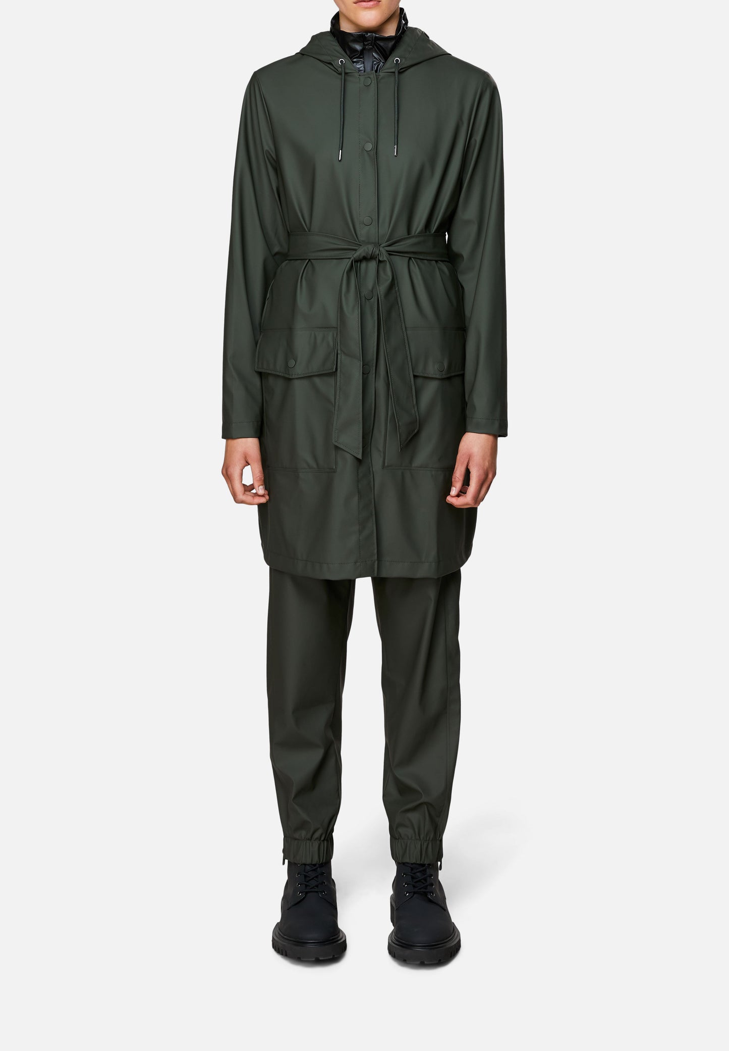 RAINS | CARDIGAN IMPERMEÁVEL COM AJUSTE NA CINTURA