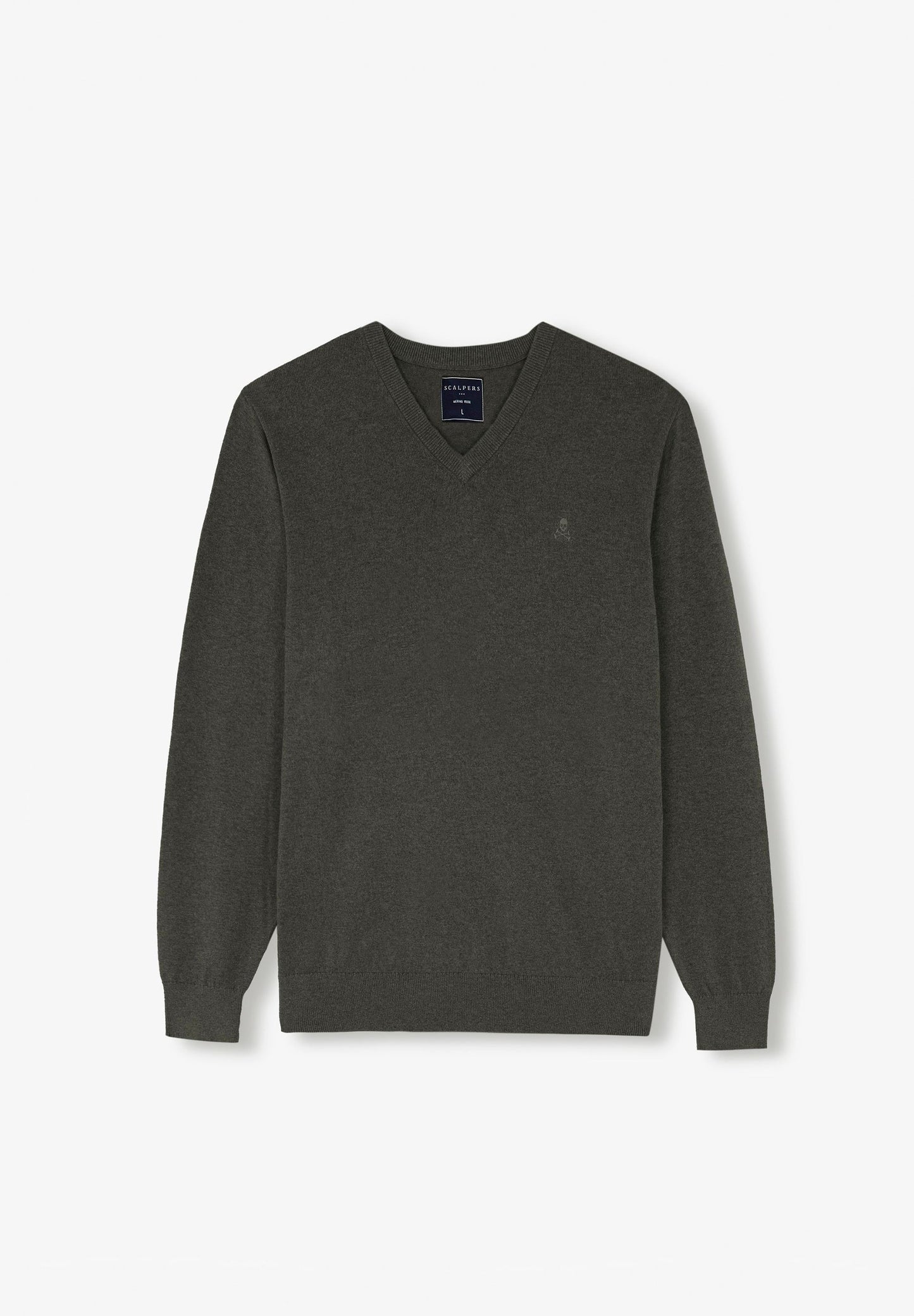 SWEATER GOLA EM BICO COM LOGÓTIPO