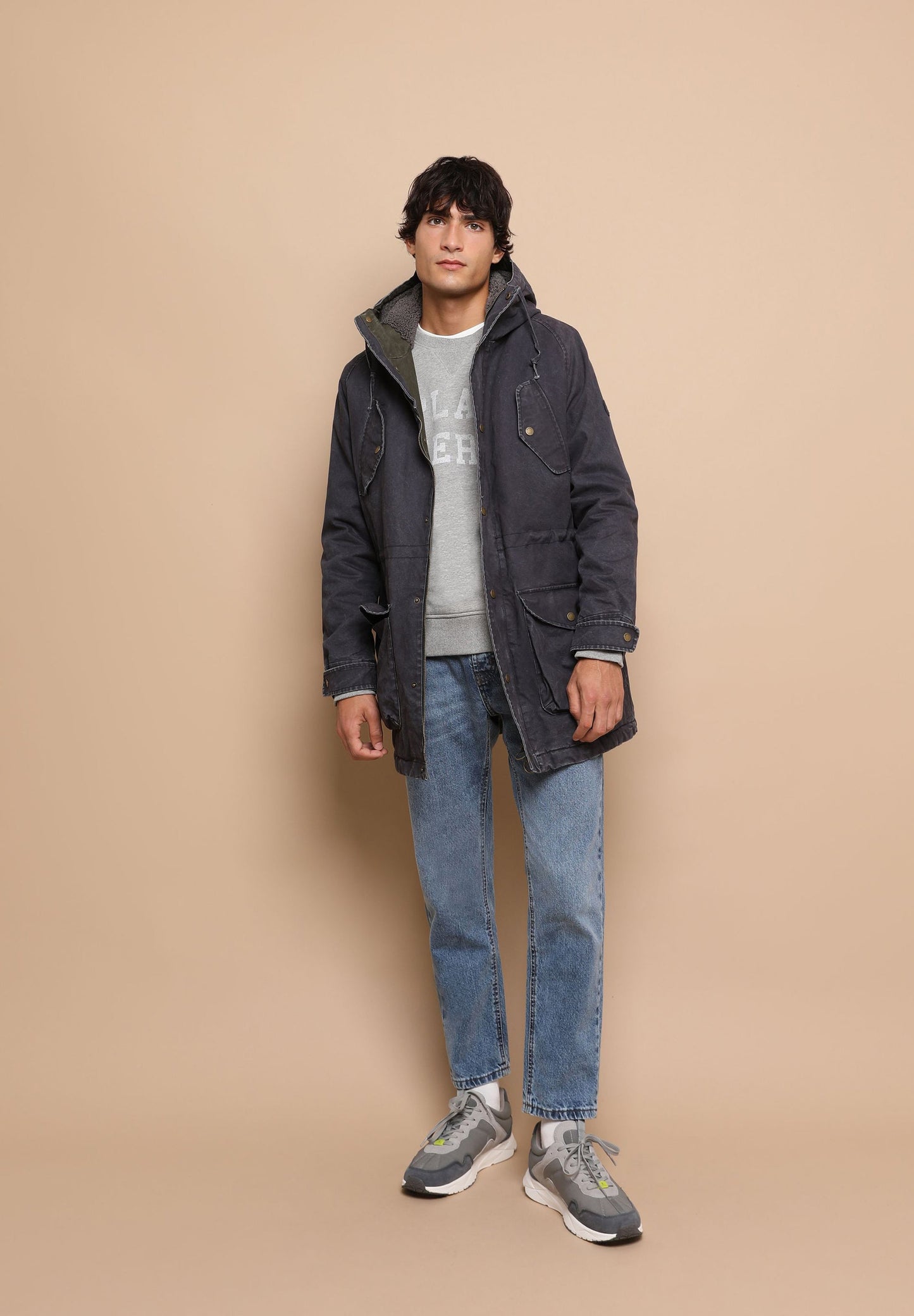 PARKA COMPRIDA INTERIOR PELO ENCARACOLADO
