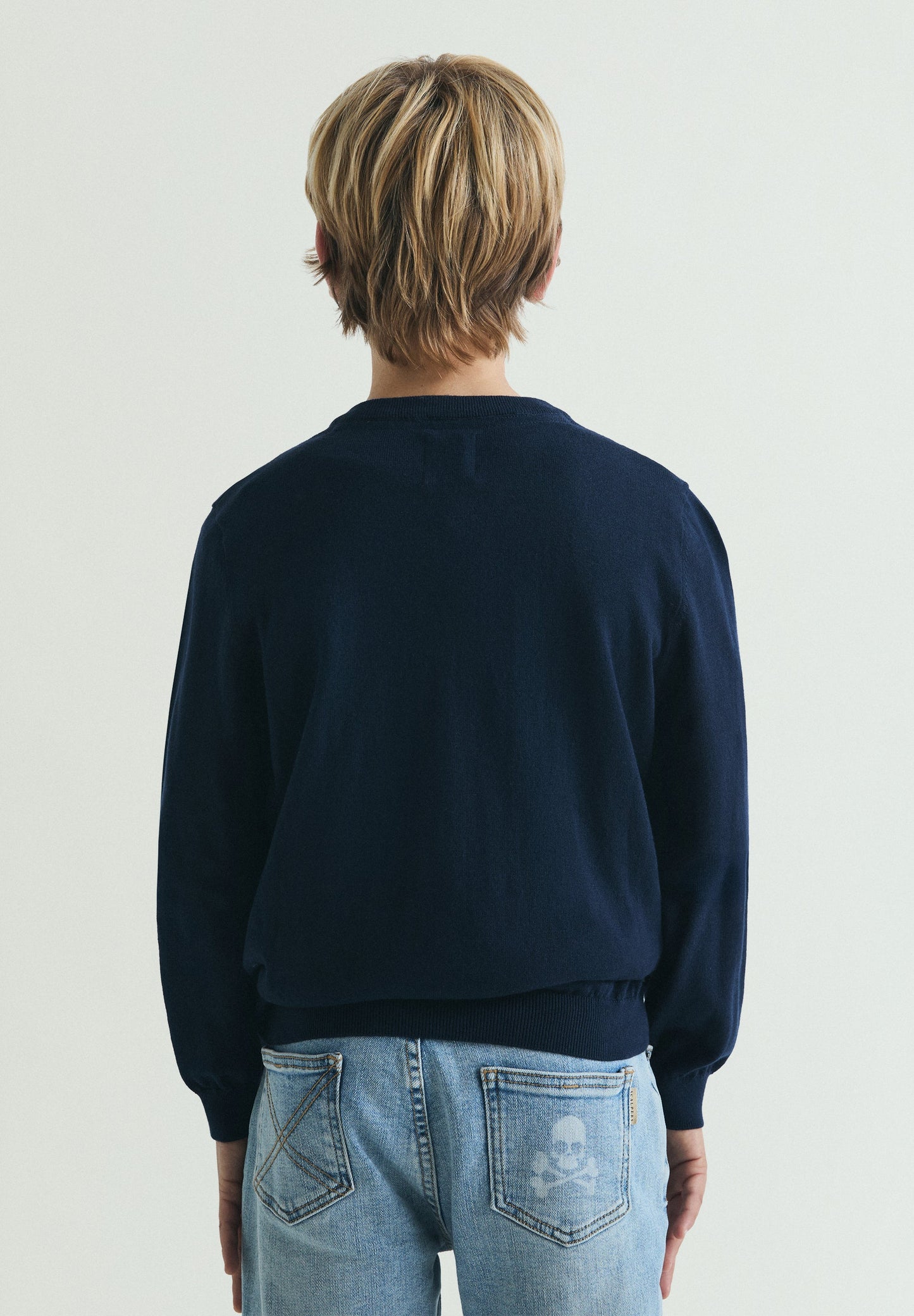 SWEATER BÁSICA BORDADA ALGODÃO