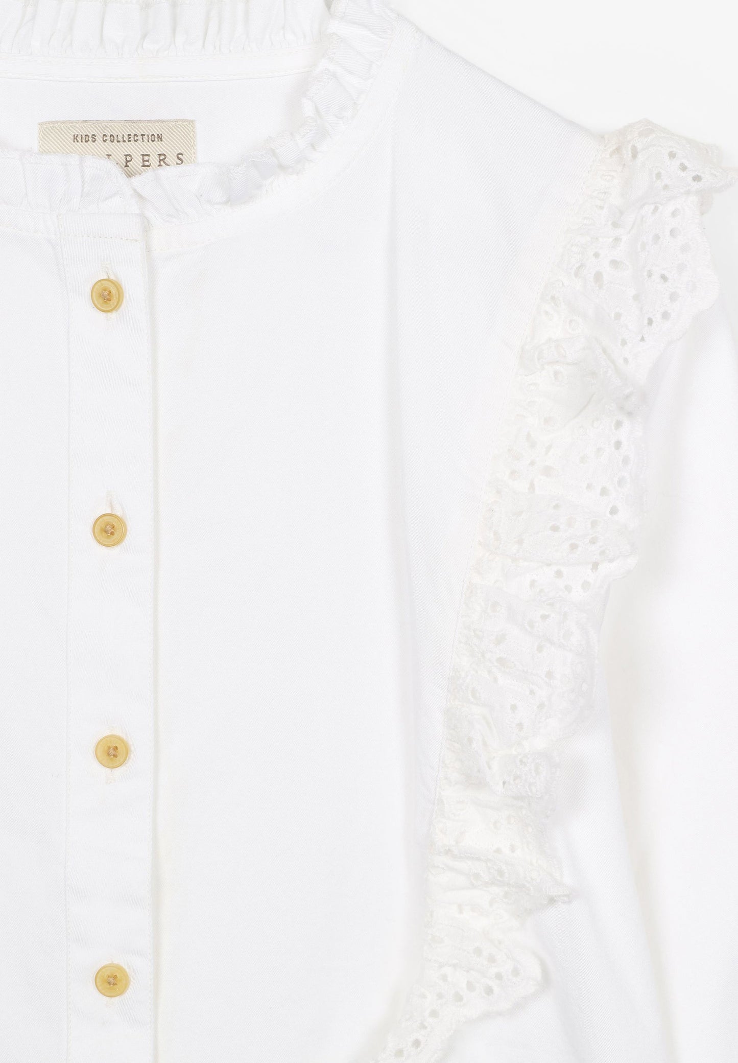 BLUSA LISA PORMENOR DE FOLHOS