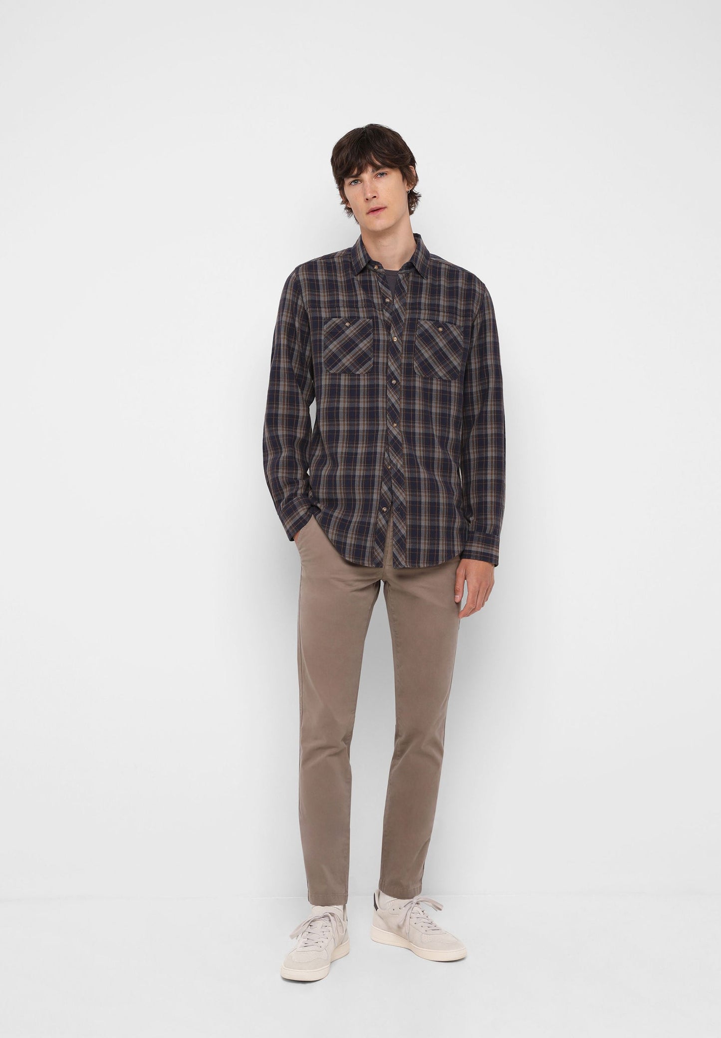 CAMISA DE QUADRADOS EM FLANELA