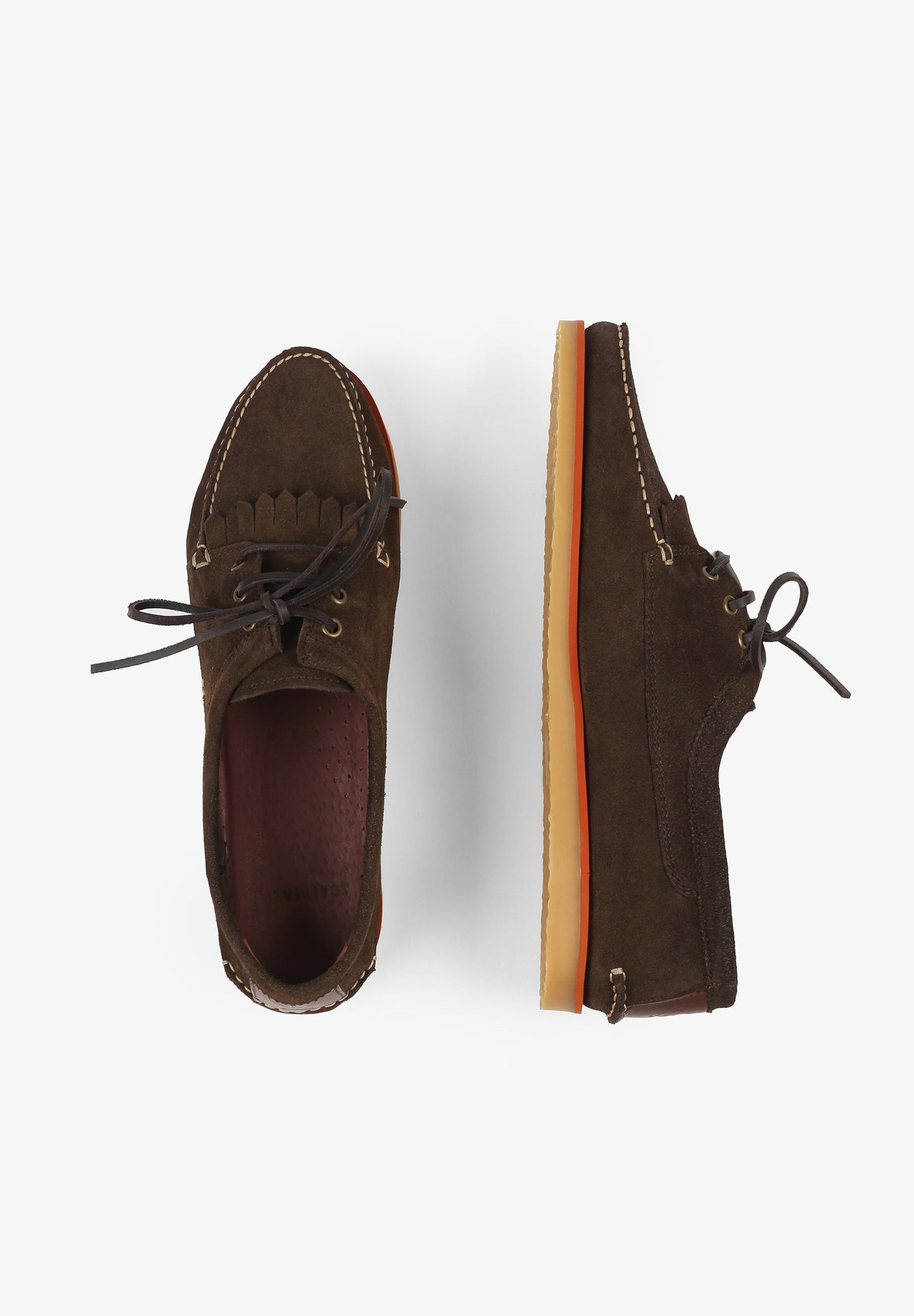 SAPATOS DE CAMURÇA COM FRANJAS