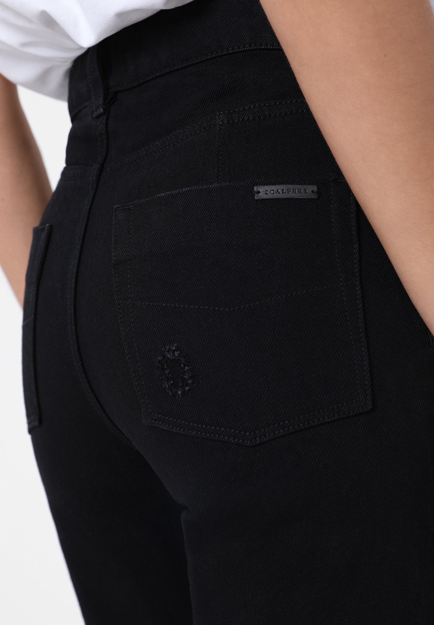 JEANS DIREITOS DESFIADOS