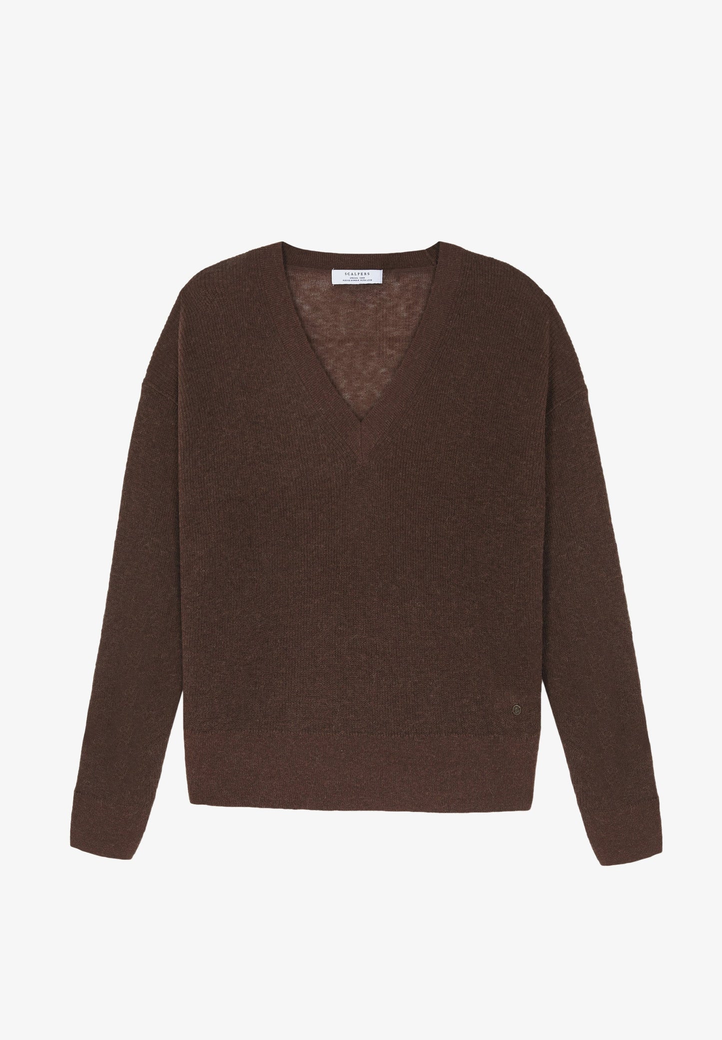 SWEATER MALHA COM DECOTE EM V