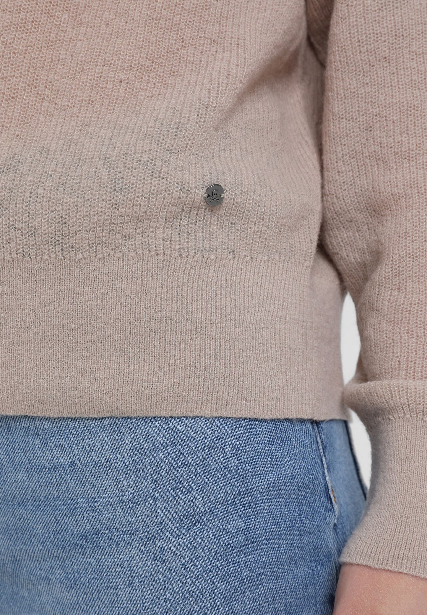 SWEATER MALHA COM DECOTE EM V