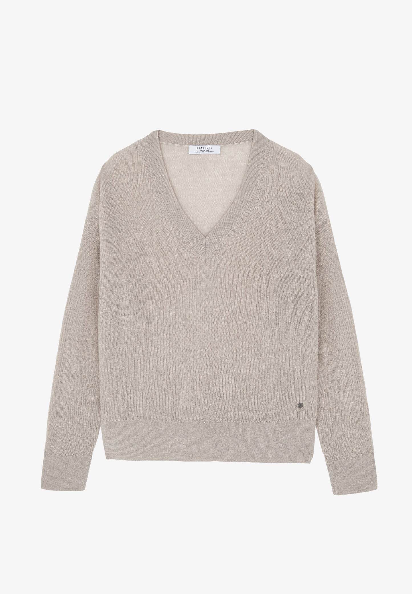 SWEATER MALHA COM DECOTE EM V