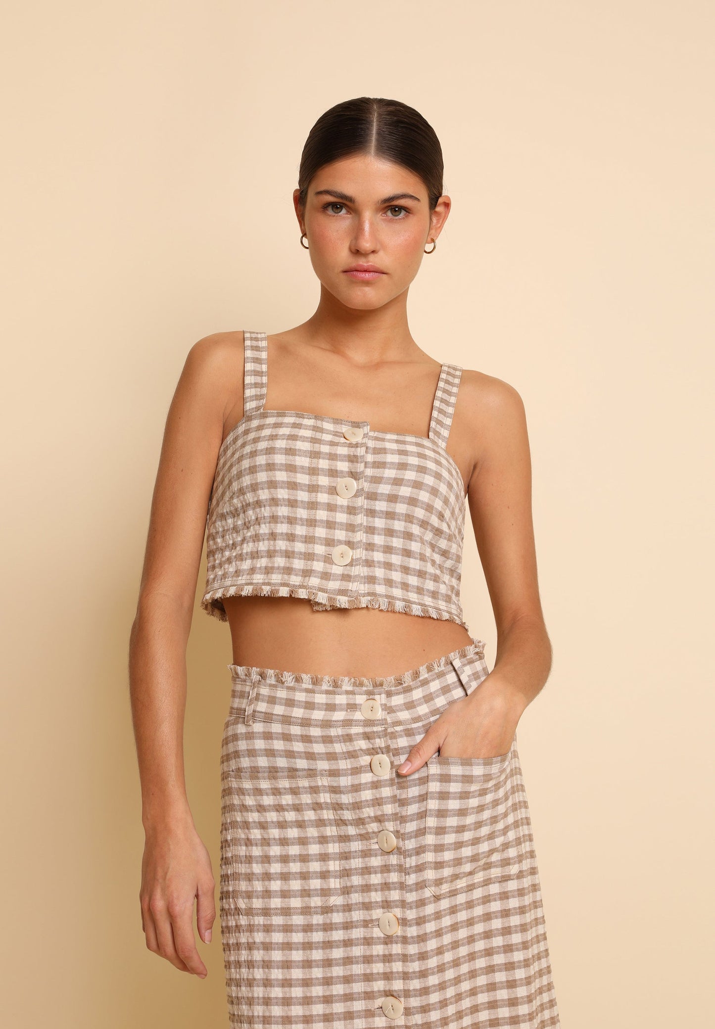 TOP CROPPED VICHY