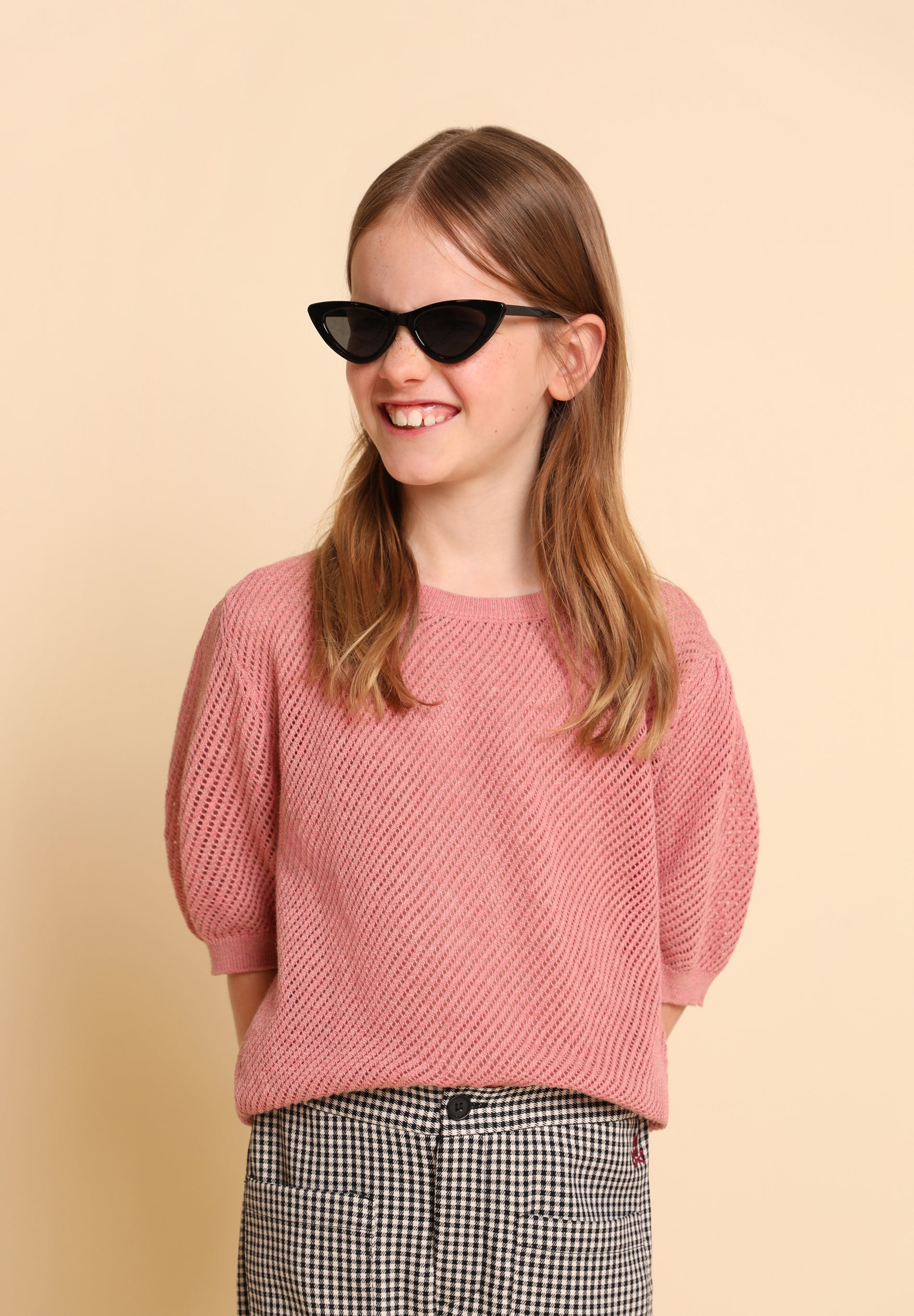 SWEATER DE MALHA DE MANGA CURTA