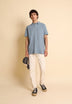 CAMISA POLO COM TECIDO DE T-SHIRT