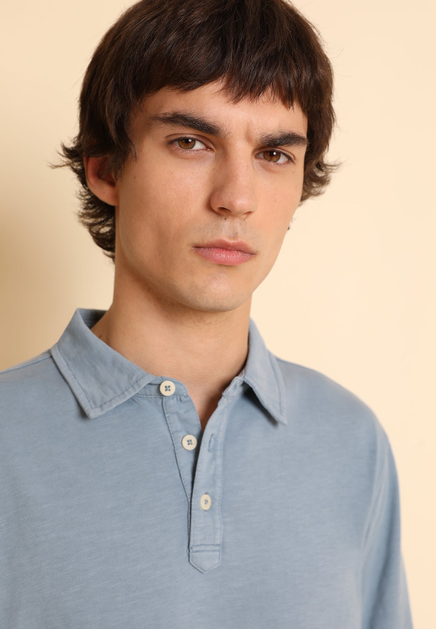CAMISA POLO COM TECIDO DE T-SHIRT