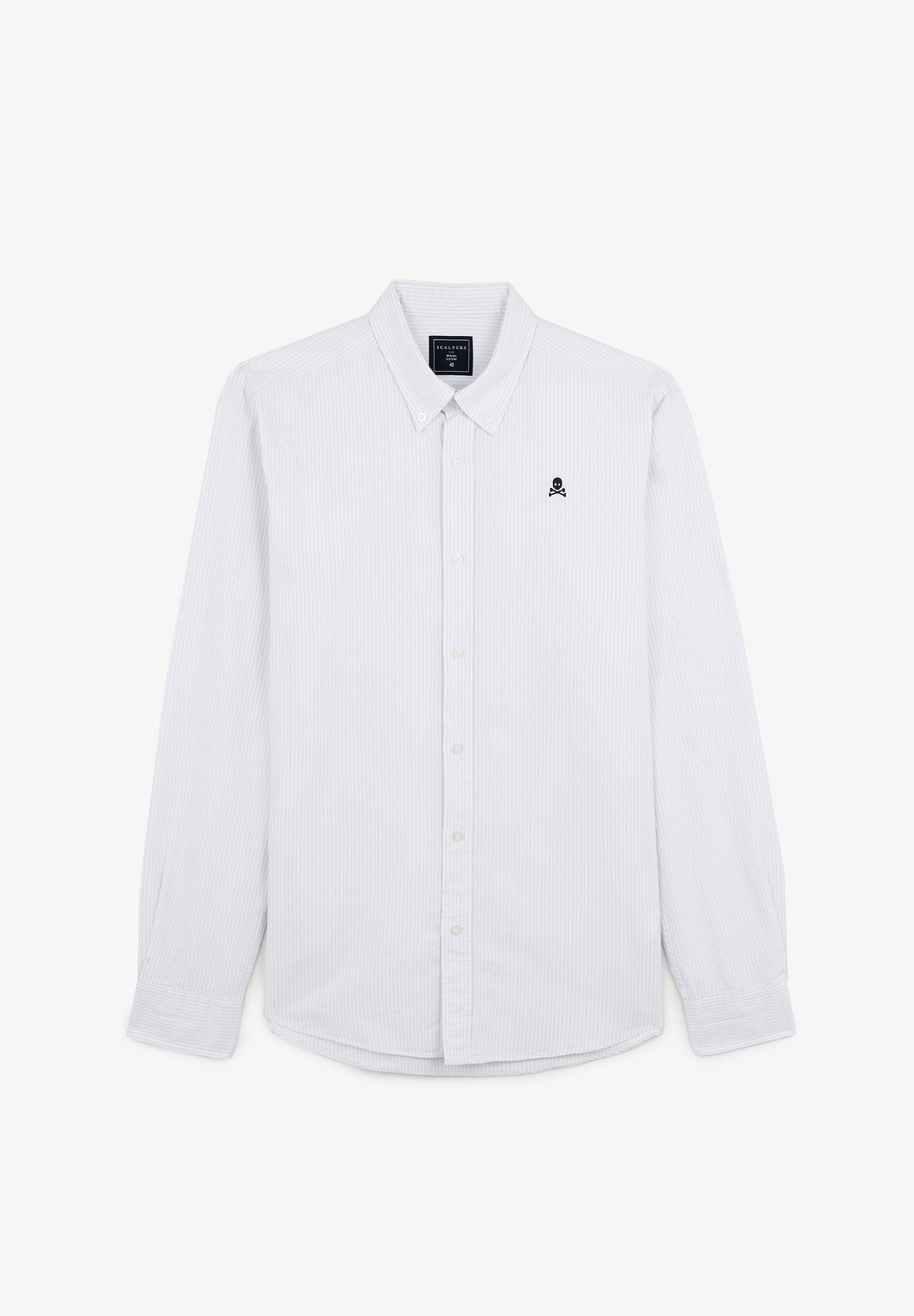 CAMISA ÀS RISCAS COLARINHO COM BOTÕES