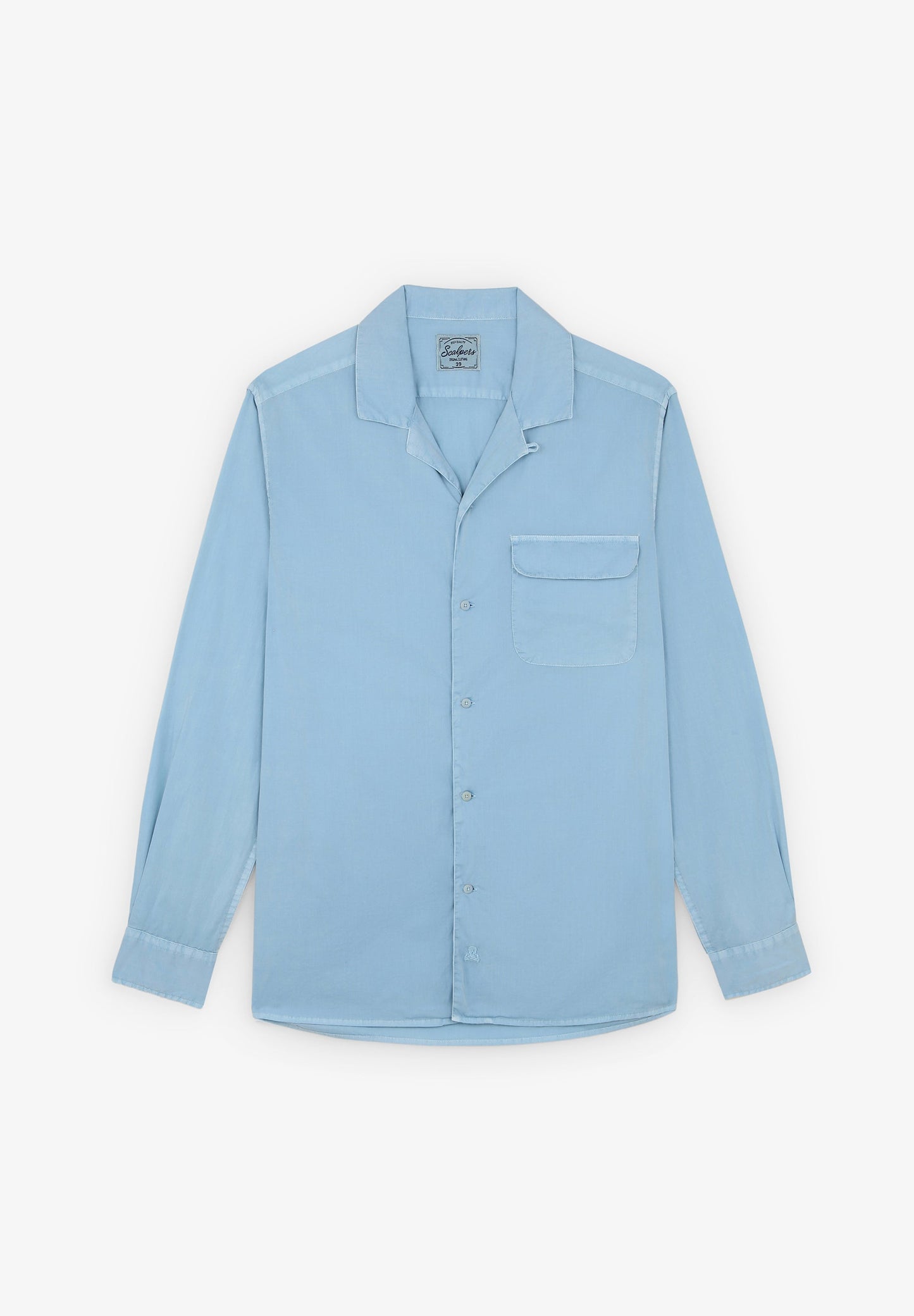 CAMISA TIPO PIJAMA COM BOLSO