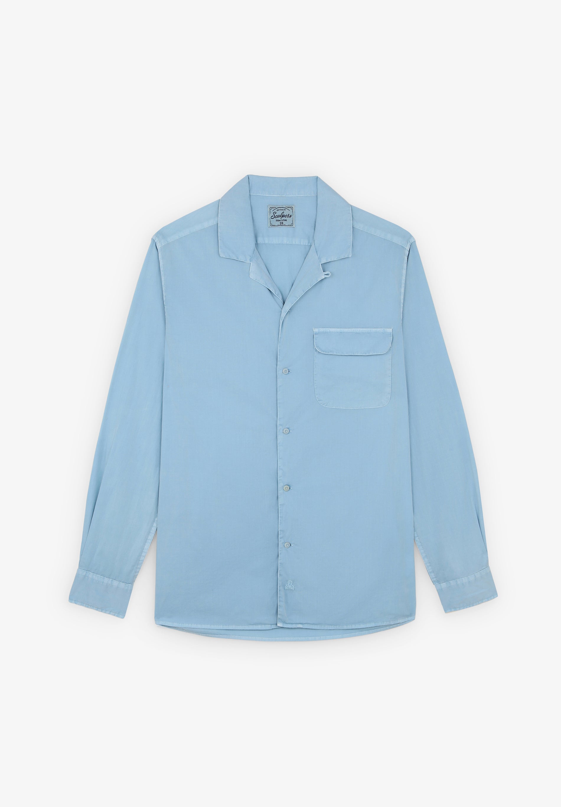 CAMISA TIPO PIJAMA COM BOLSO