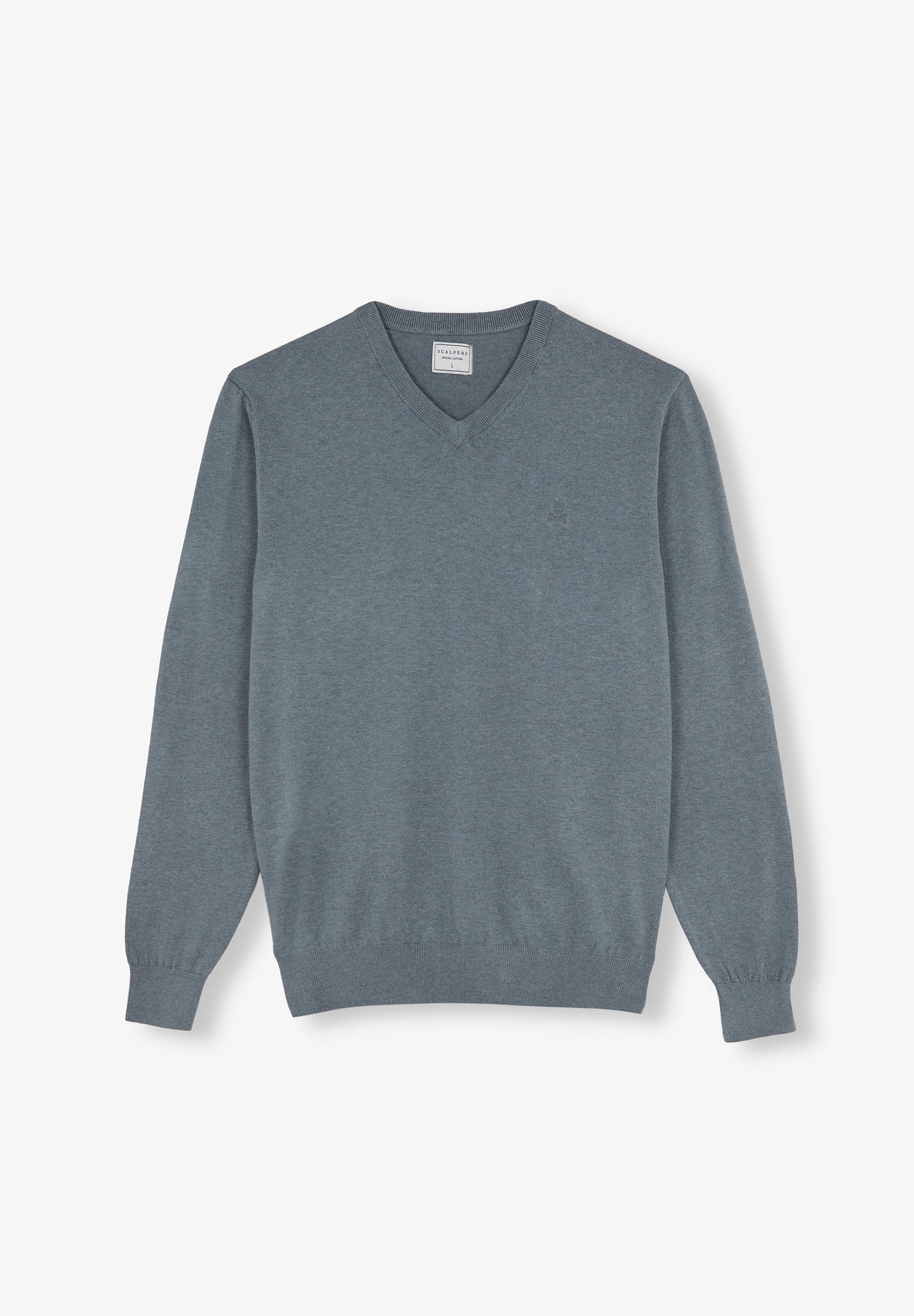 SWEATER GOLA EM BICO COM LOGÓTIPO