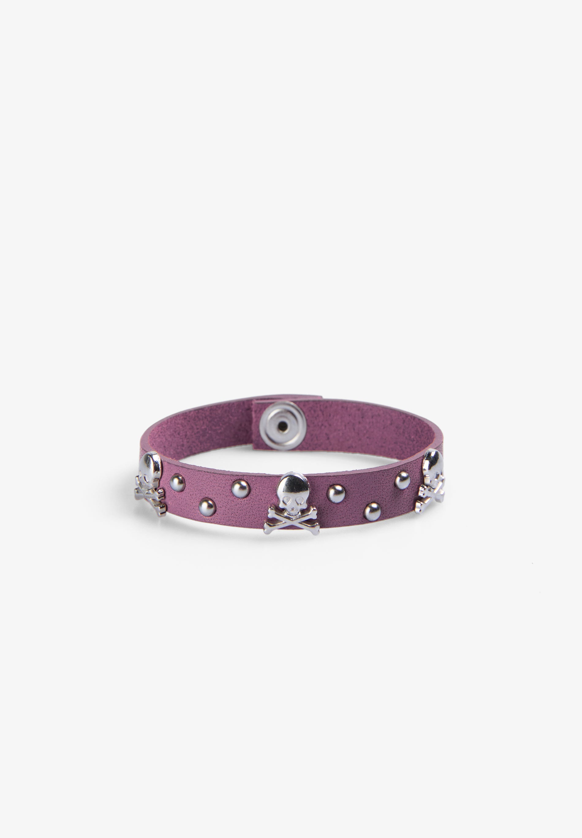 PULSEIRA COM SKULLS E TACHAS