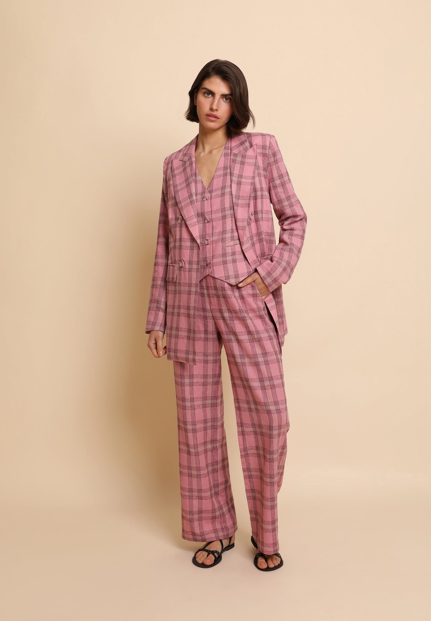 BLAZER COMPRIDO AOS QUADRADOS