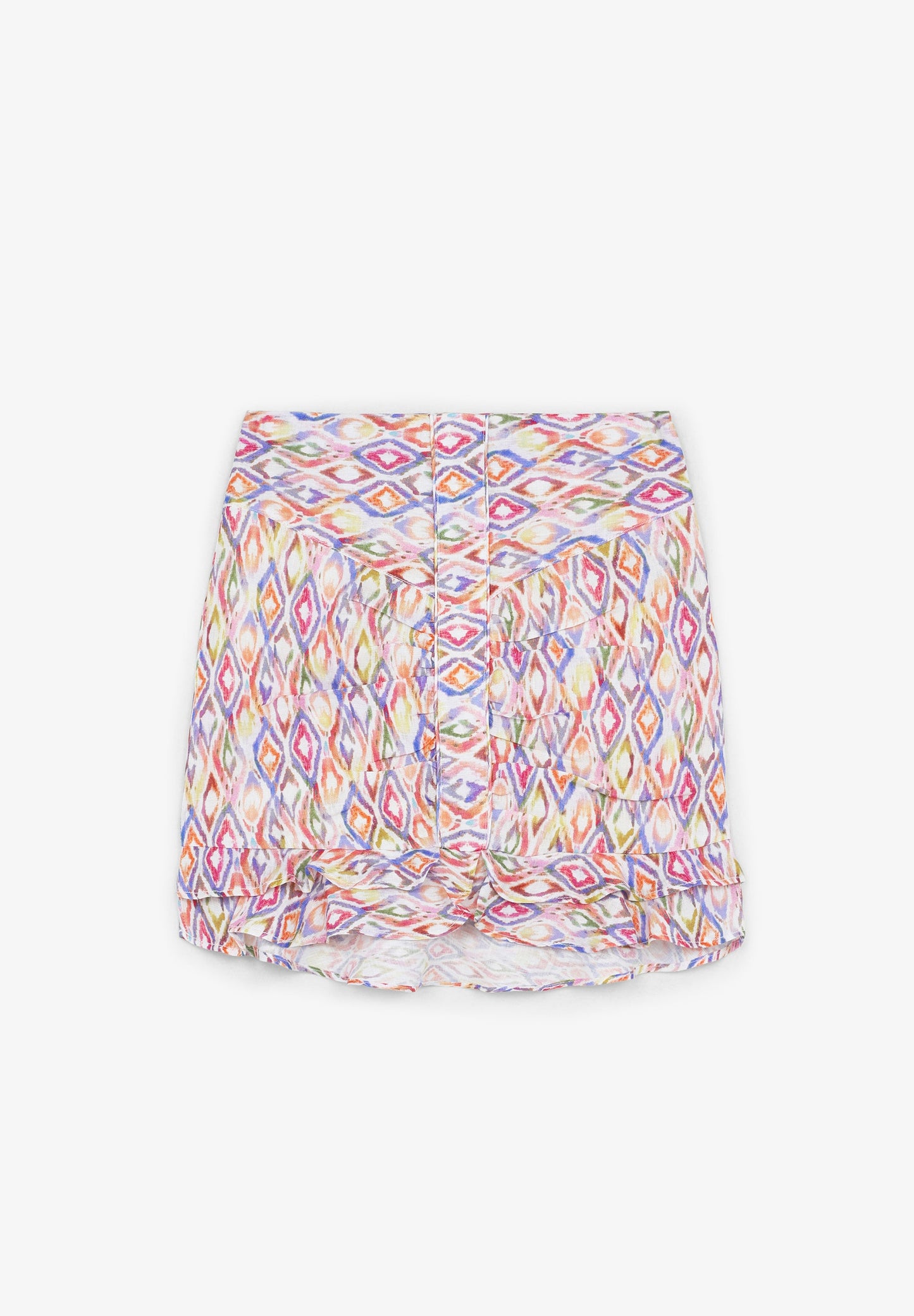 MINISSAIA DE LINHO COM FOLHOS