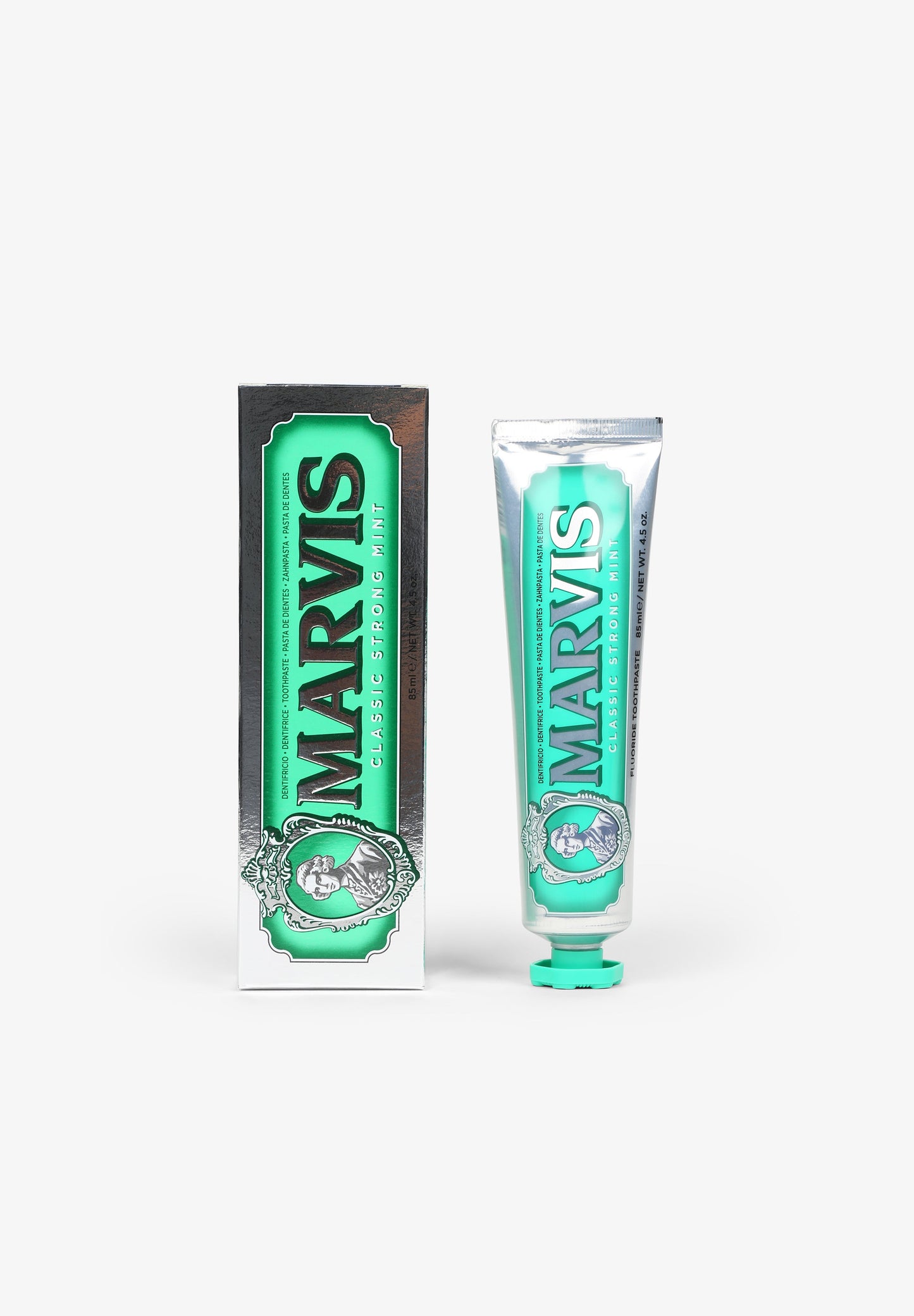 MARVIS | DENTÍFRICO CLASSIC STRONG MINT 85 ML + SUPORTE