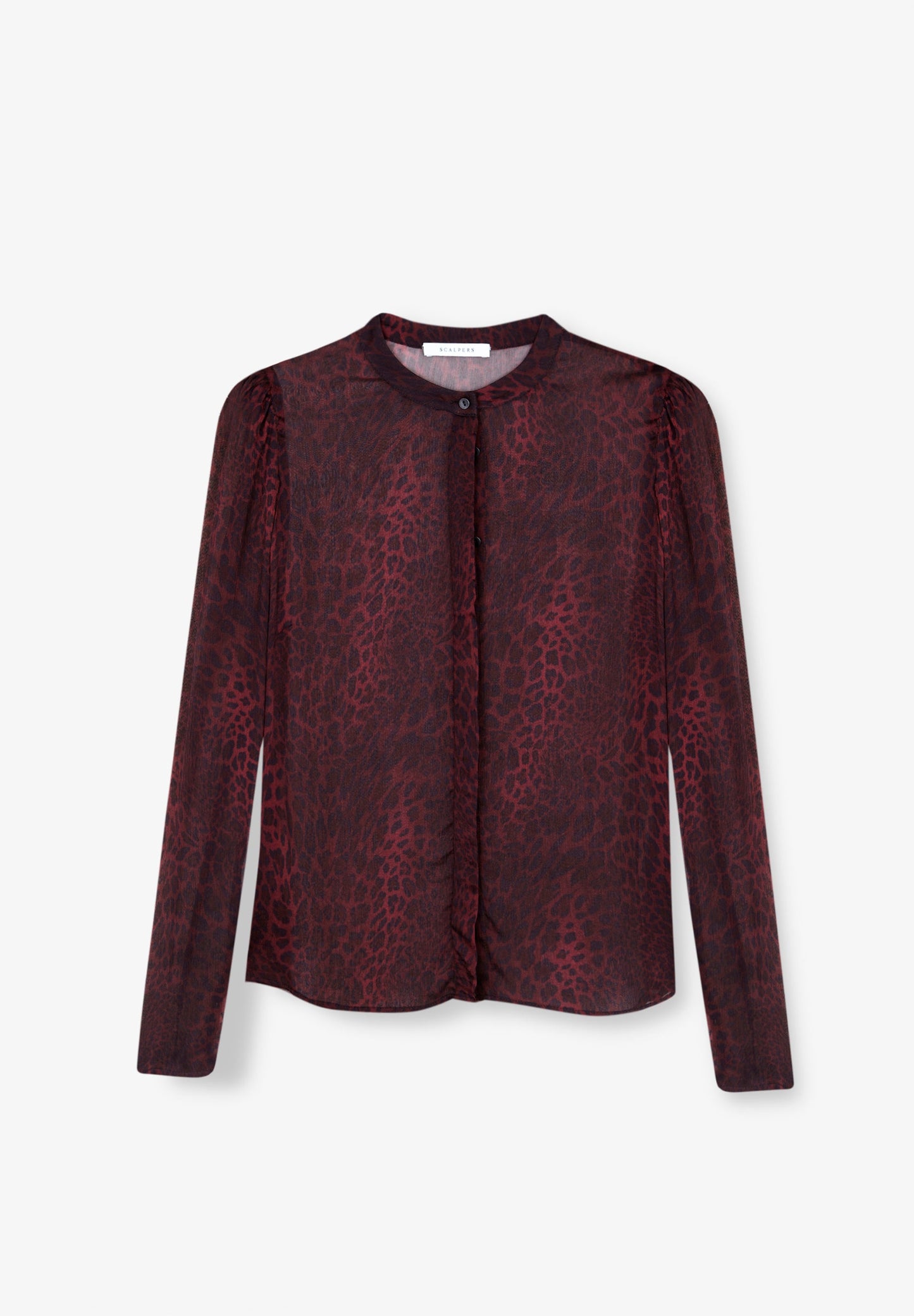 BLUSA SEMITRANSPARENTE COM ESTAMPADO ANIMAL