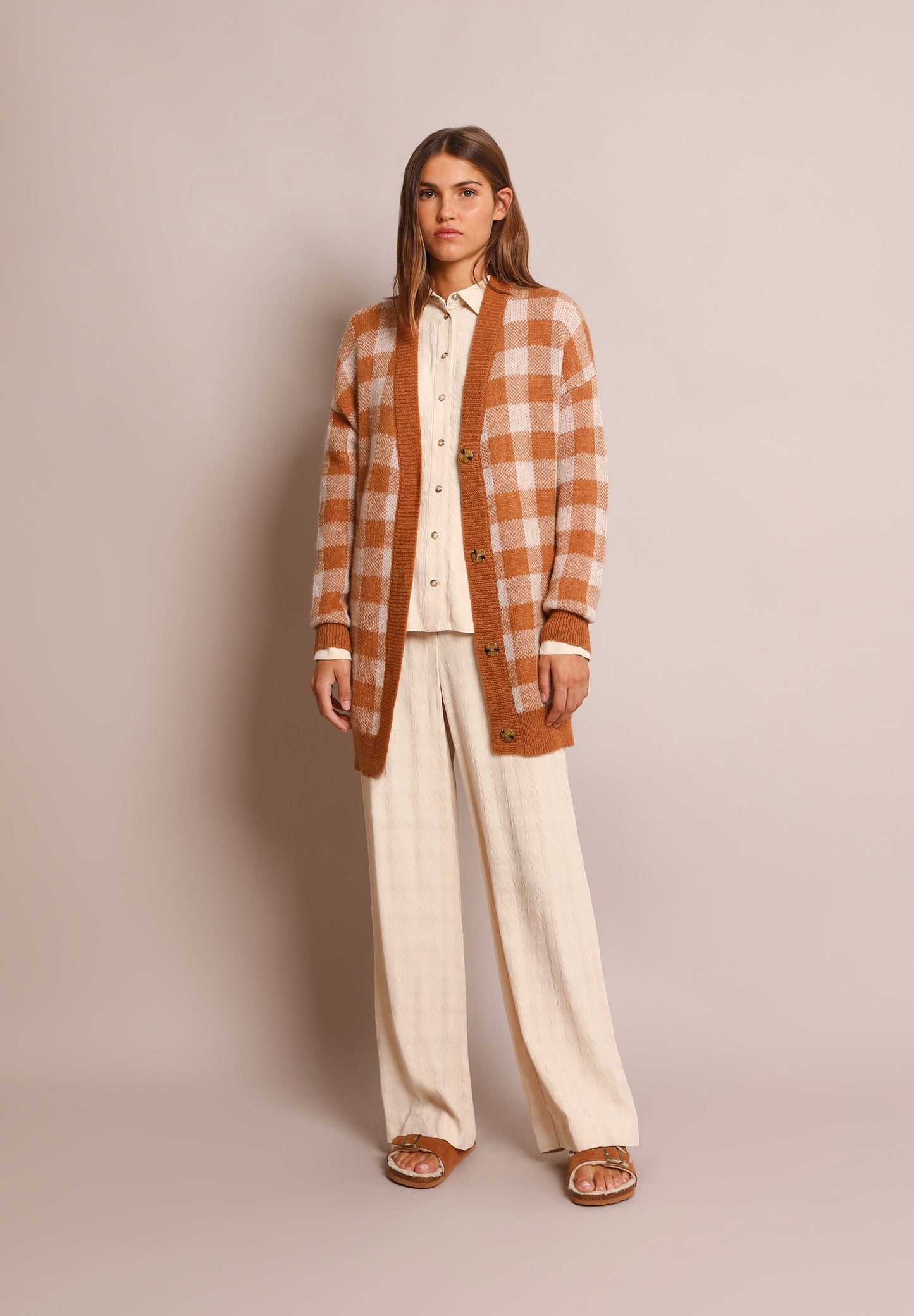 CARDIGAN COMPRIDO XADREZ