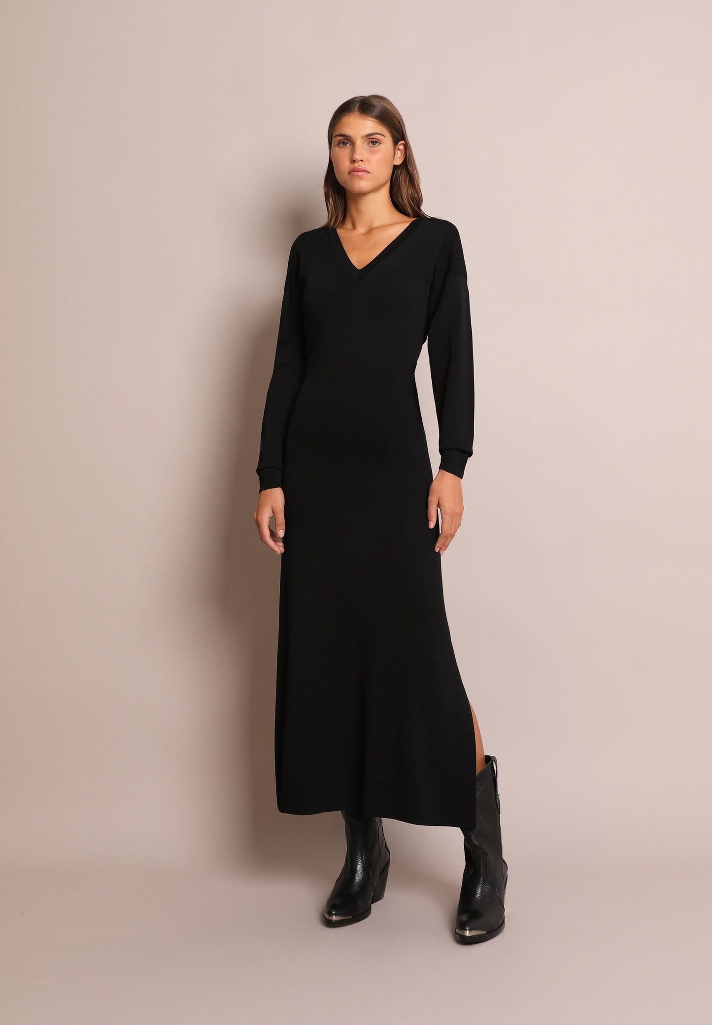 VESTIDO DE MALHA COM LAÇO