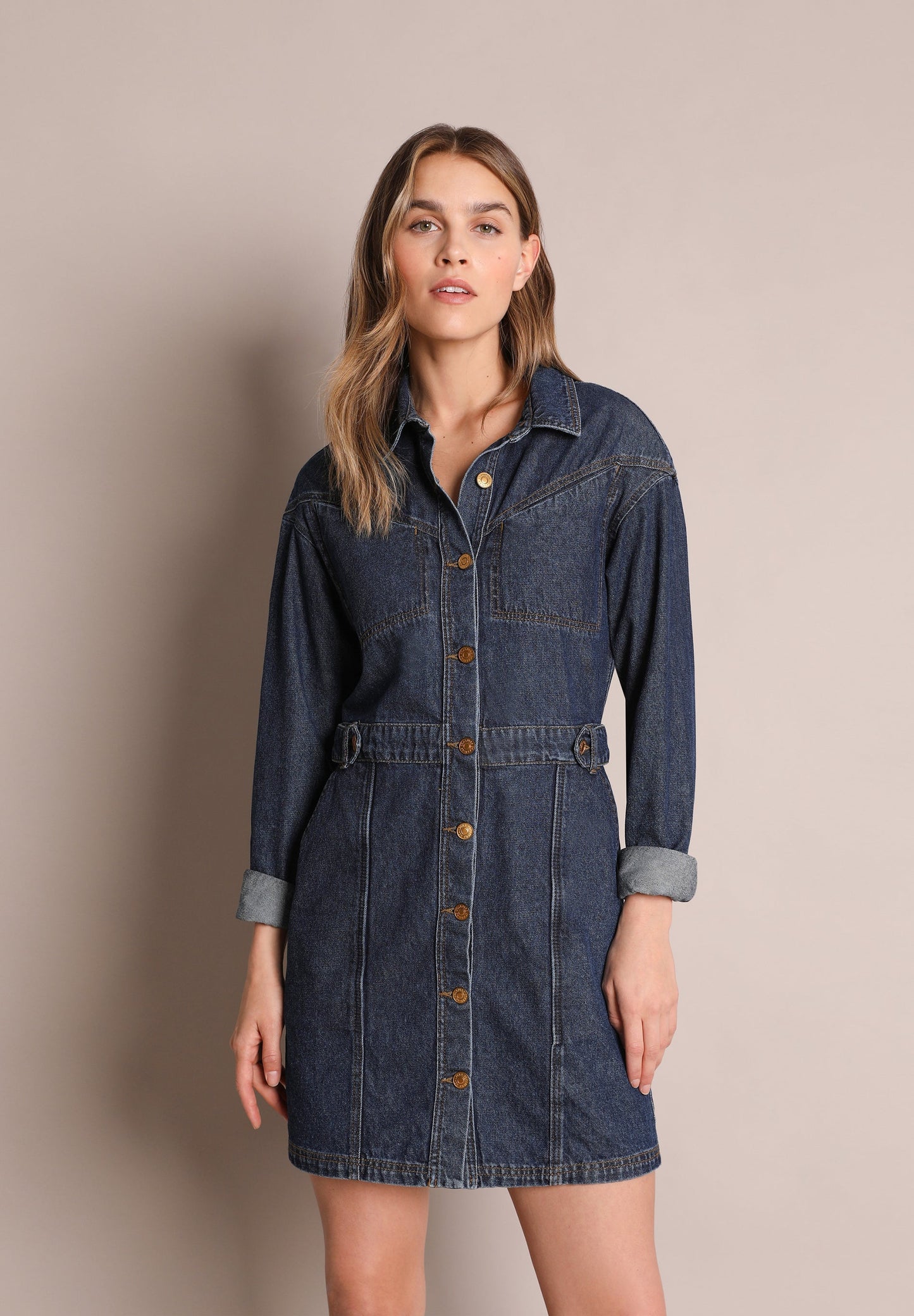 MINIVESTIDO EM DENIM