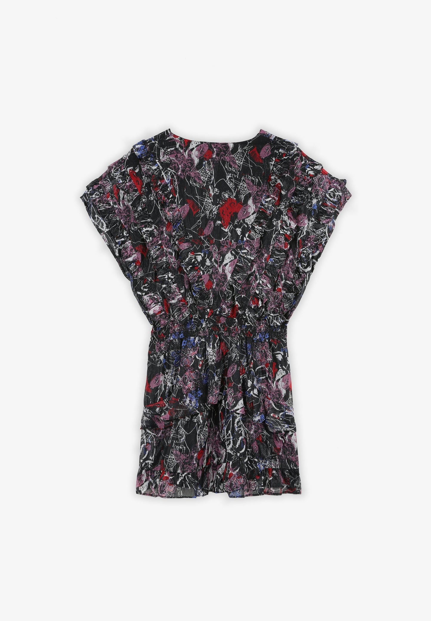 MINIVESTIDO COM PADRÃO METALIZADO