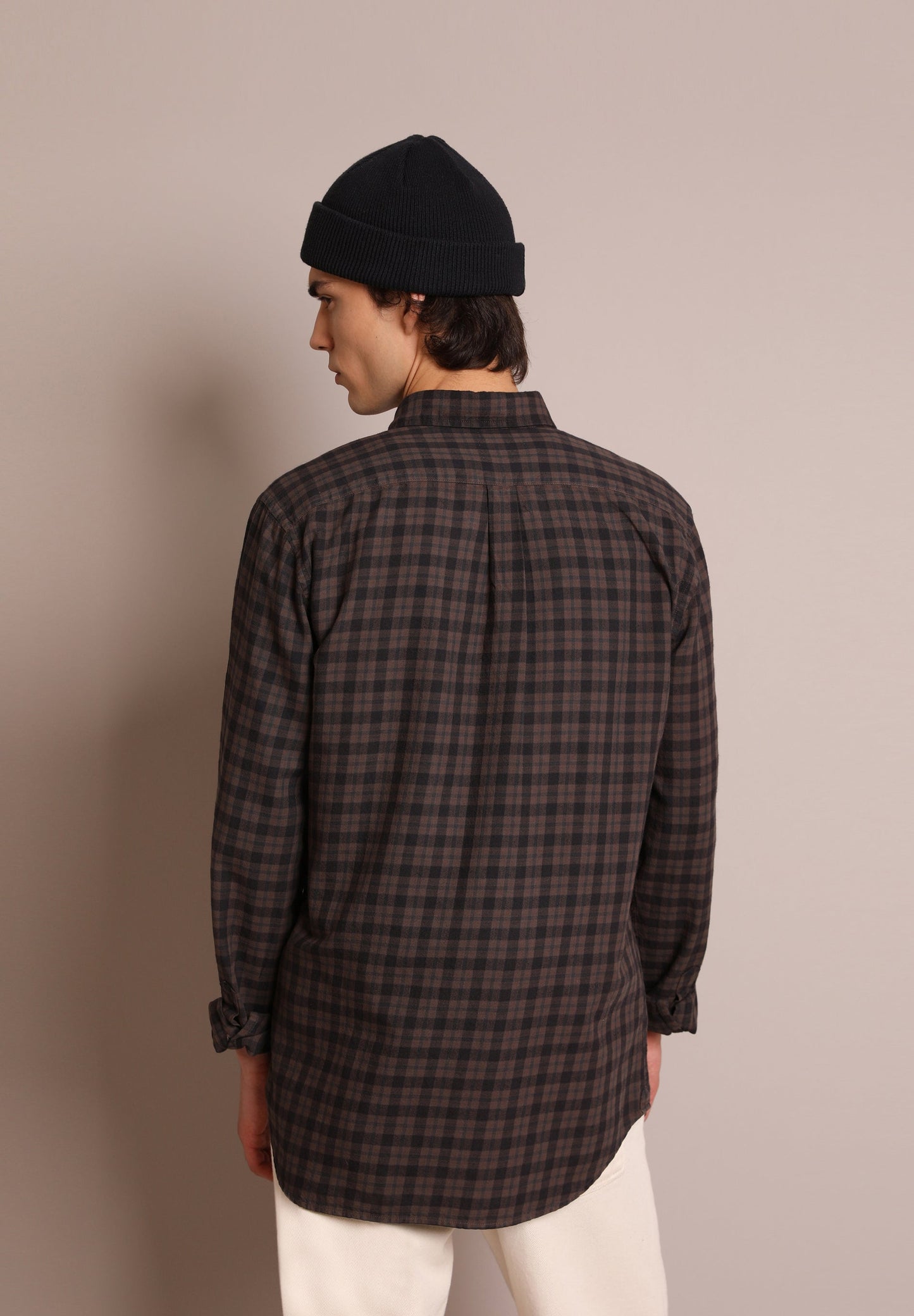 CAMISA DE XADREZ COM DECOTE DE BOTÕES