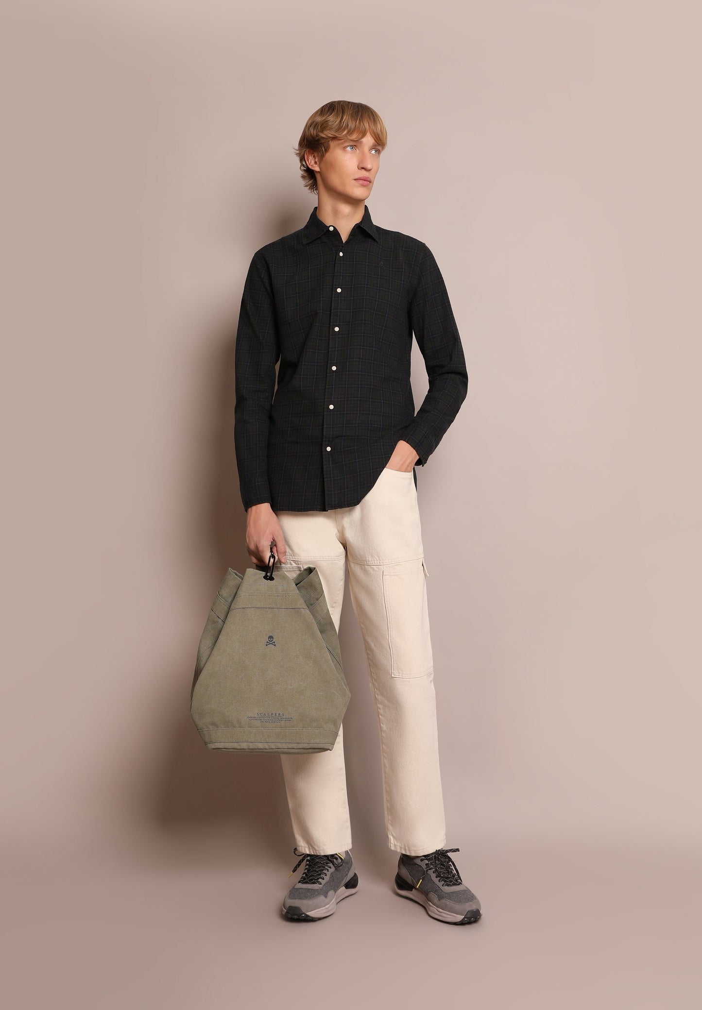 CAMISA DE XADREZ MINI COM LOGÓTIPO