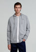 SWEATSHIRT COM CAPUZ E BORDADA EM CONTRASTE