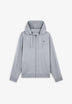 SWEATSHIRT COM CAPUZ E BORDADA EM CONTRASTE