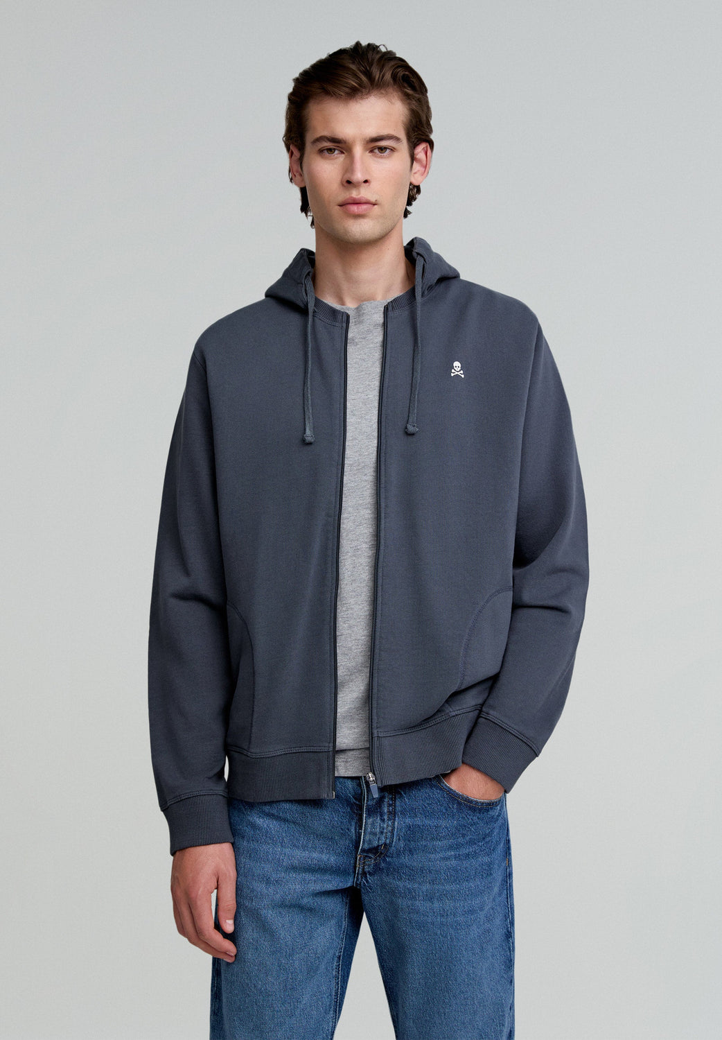 SUDADERA CAPUCHA BORDADA CONTRASTE - Scalpers