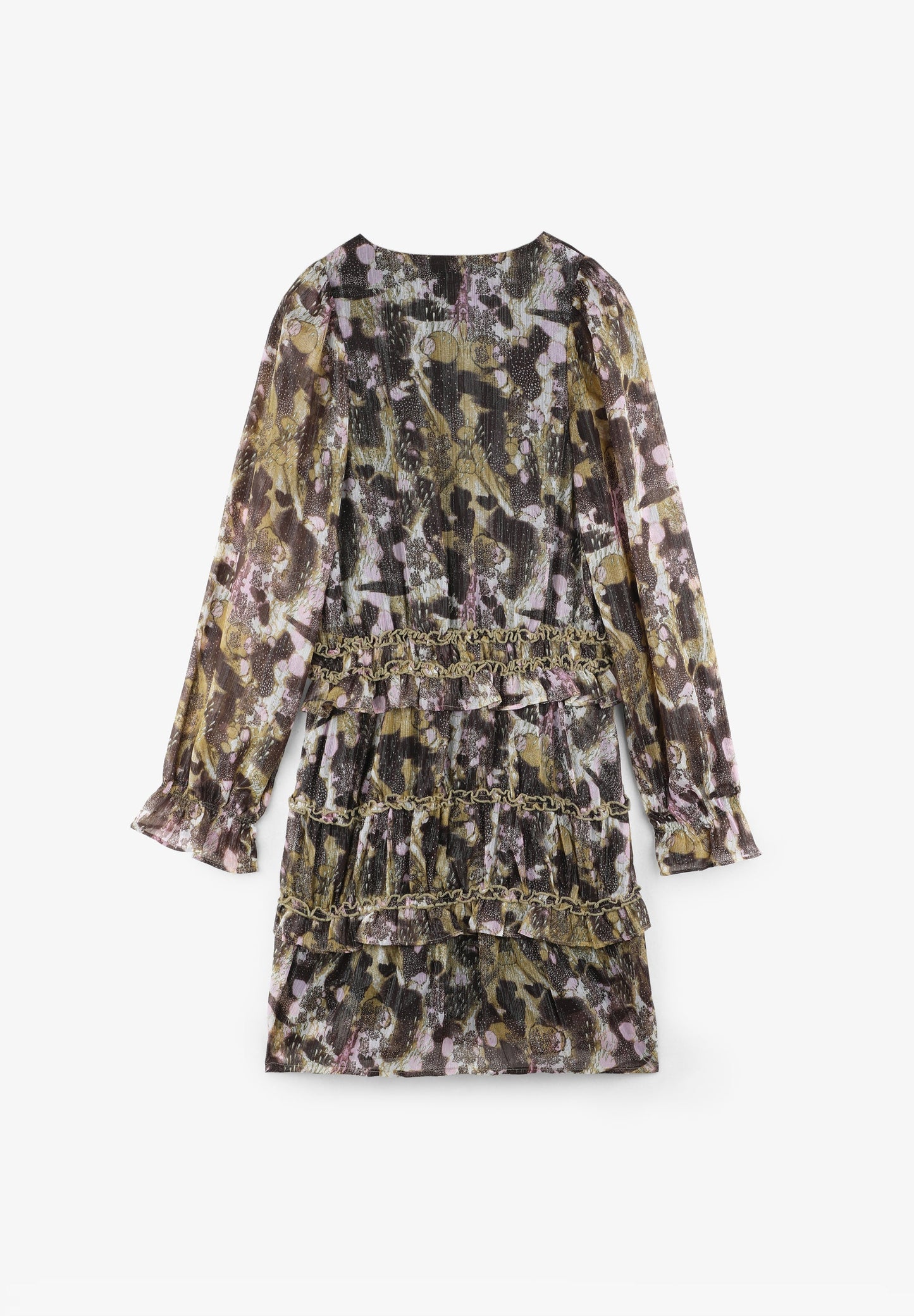 VESTIDO MINI COM FOLHOS