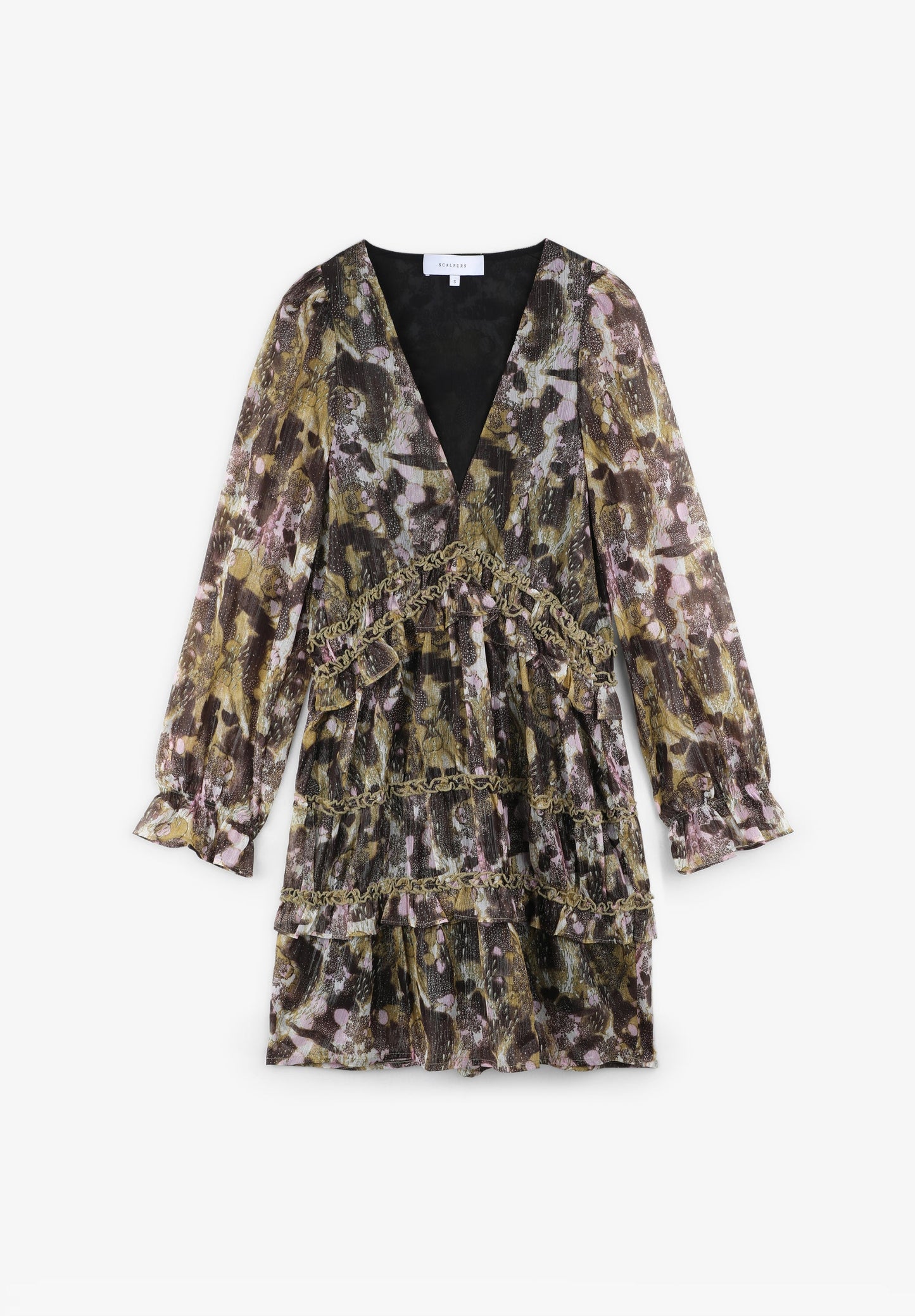 VESTIDO MINI COM FOLHOS