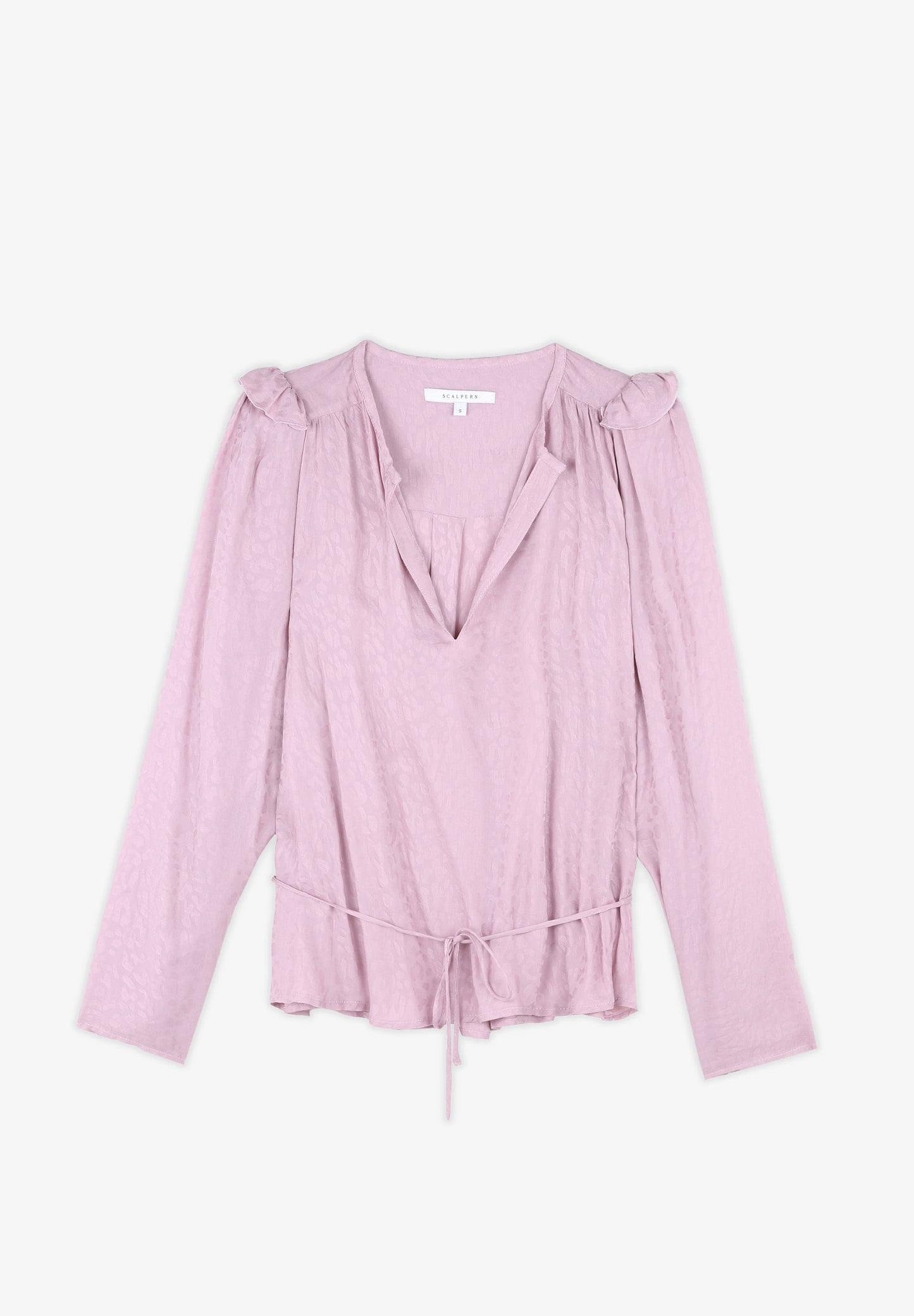 BLUSA EM JACQUARD COM LAÇADA