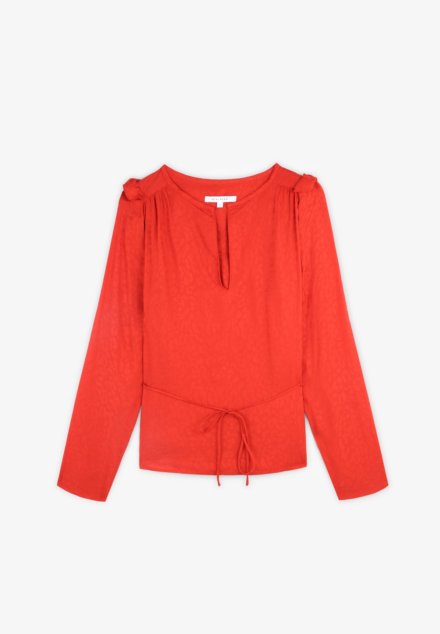 BLUSA EM JACQUARD COM LAÇADA