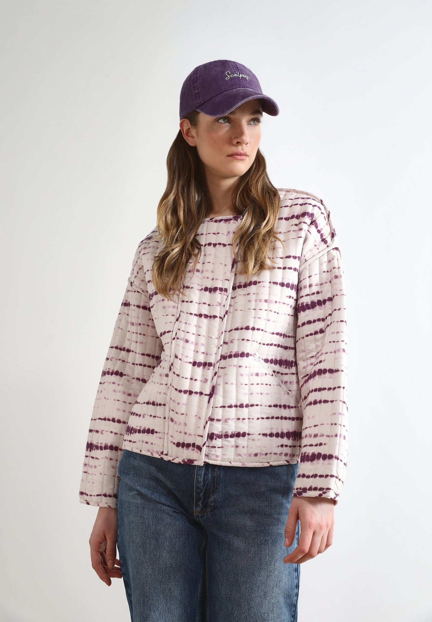 CASACO ÀS RISCAS TIE-DYE