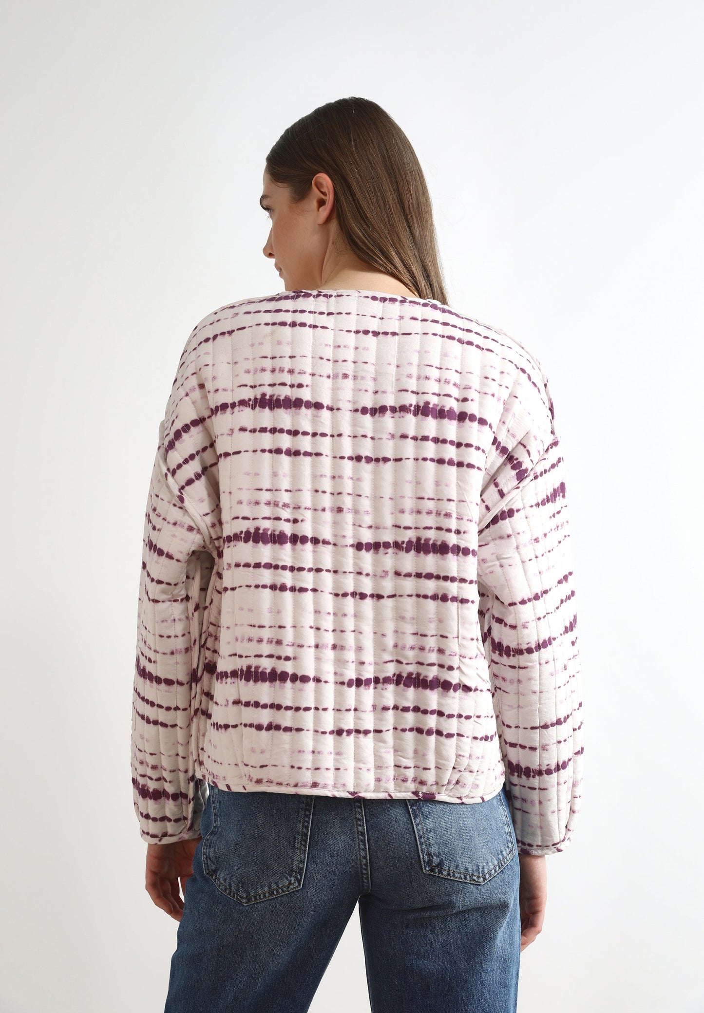 CASACO ÀS RISCAS TIE-DYE