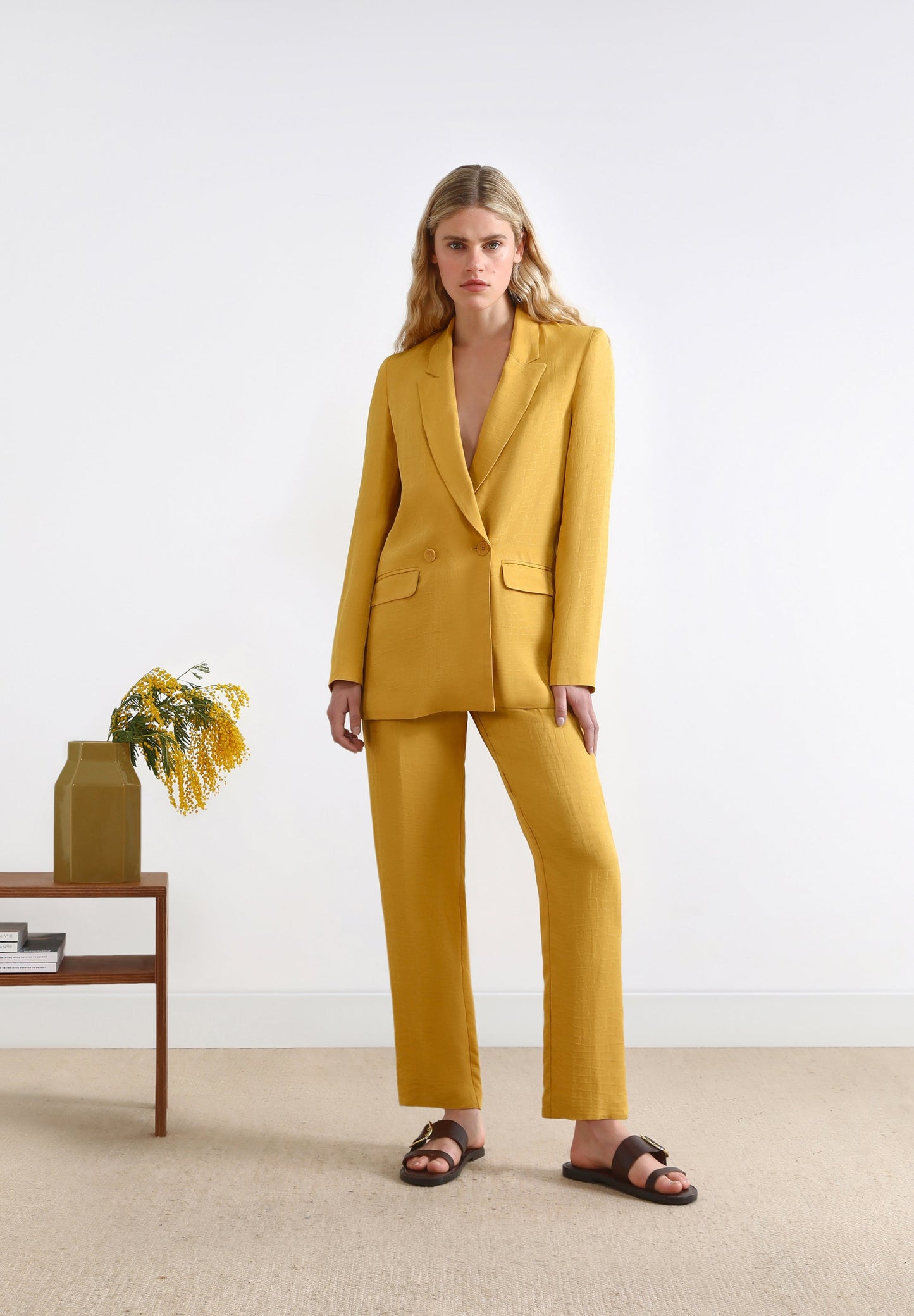 CALÇAS DIREITAS JACQUARD