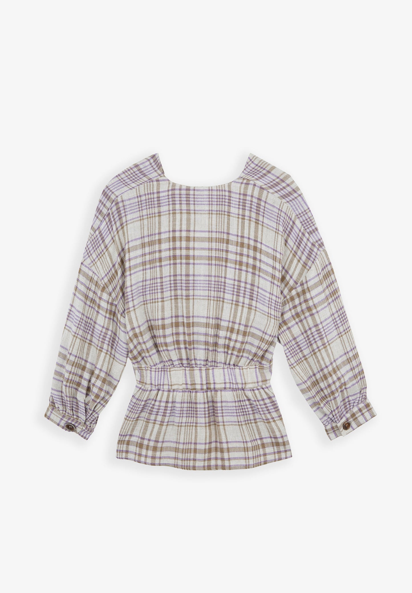 CASACO EM XADREZ COM BOTÃO