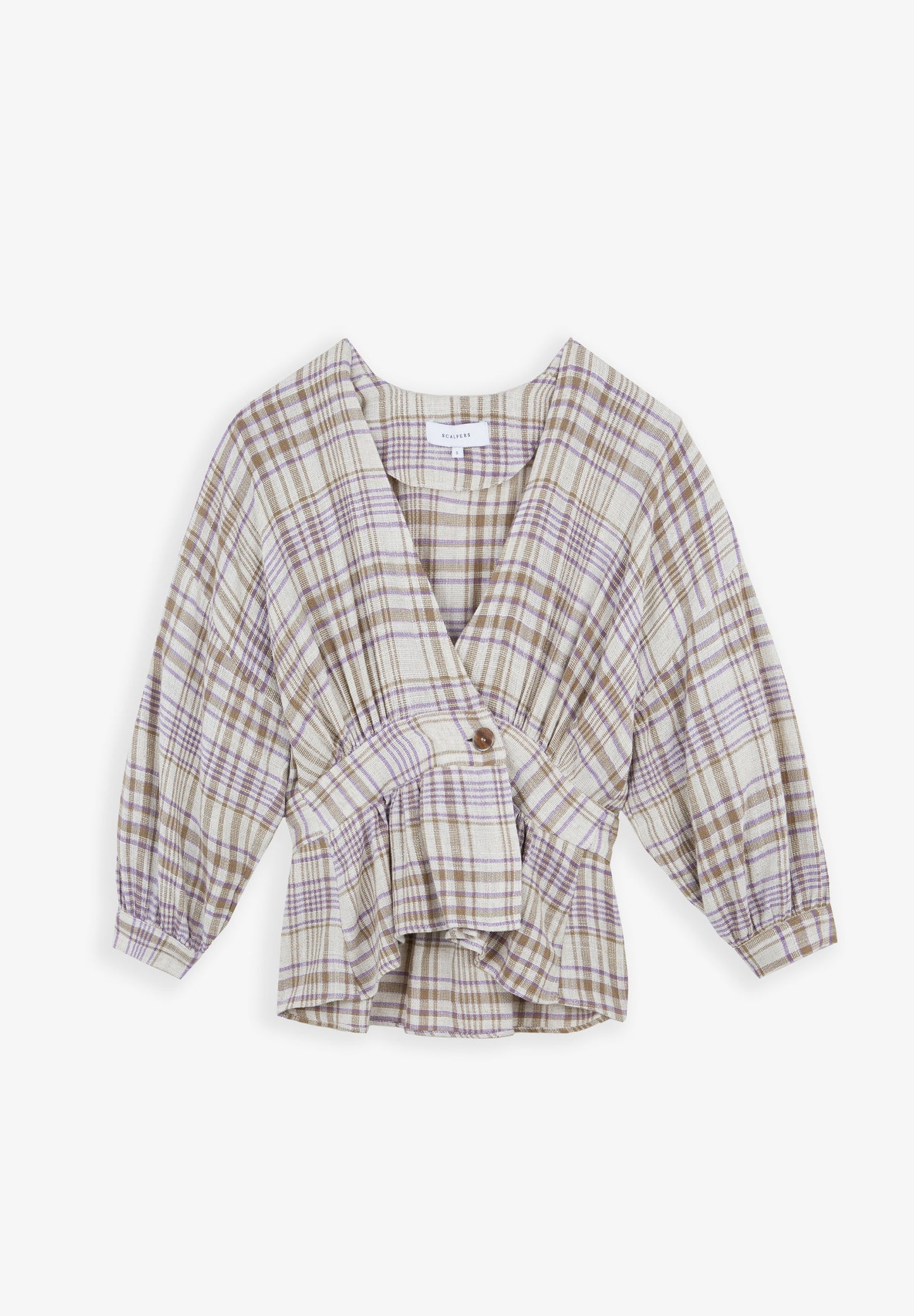 CASACO EM XADREZ COM BOTÃO