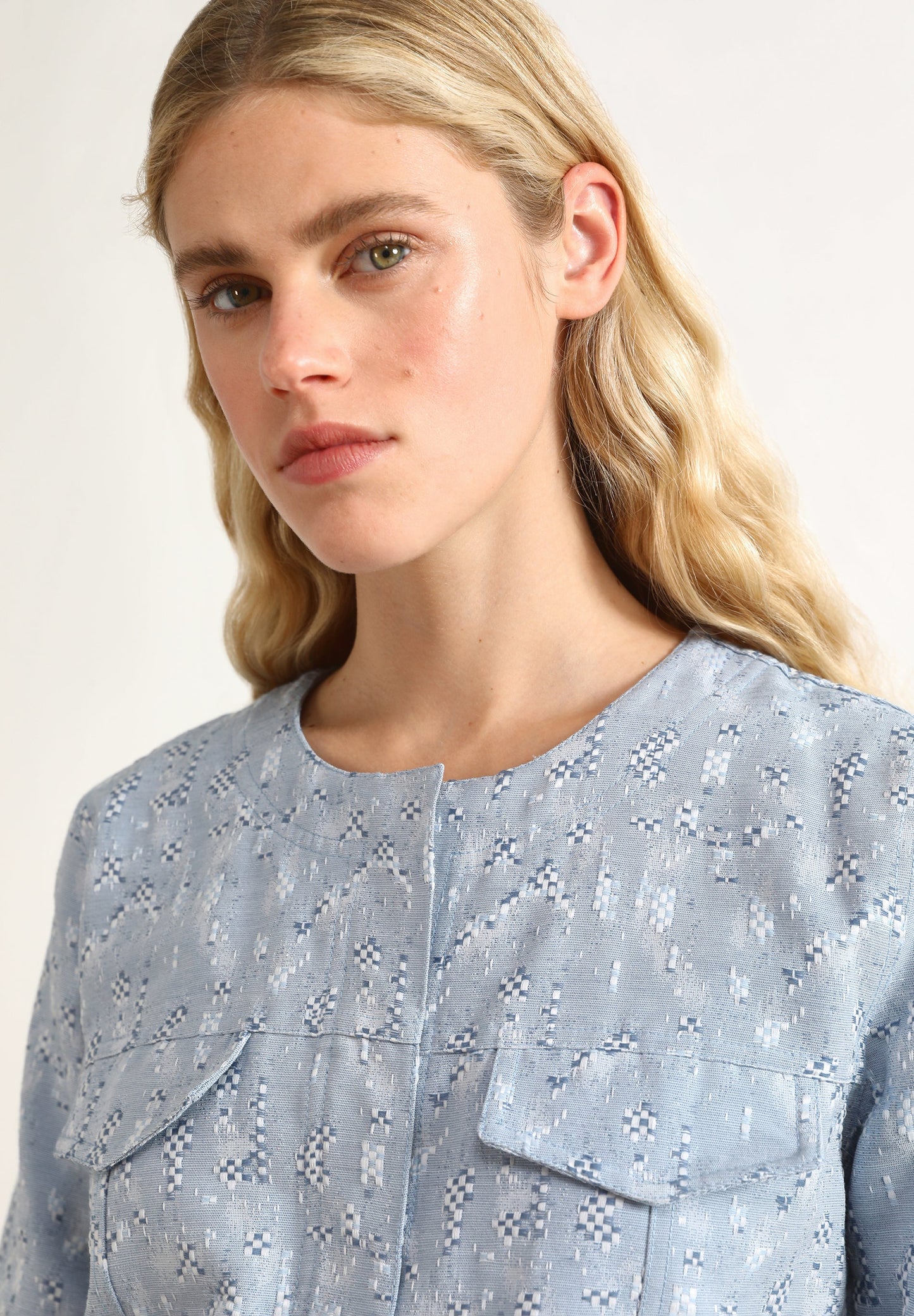 CASACO DENIM JACQUARD